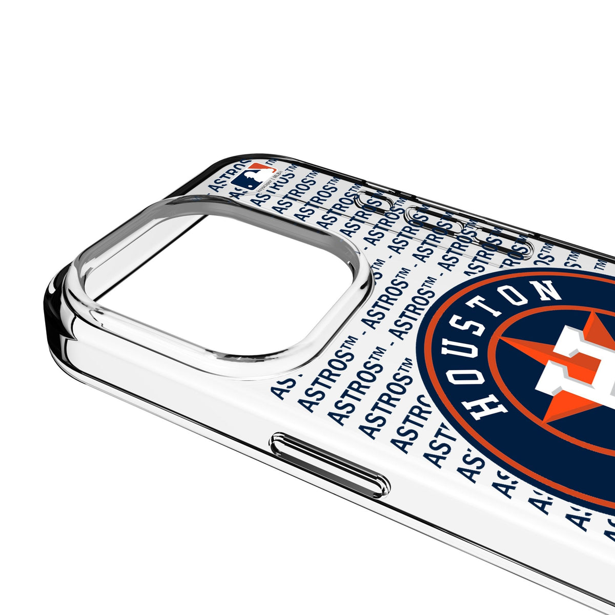 Houston Astros Text Backdrop Clear Phone Case for Apple iPhone 3