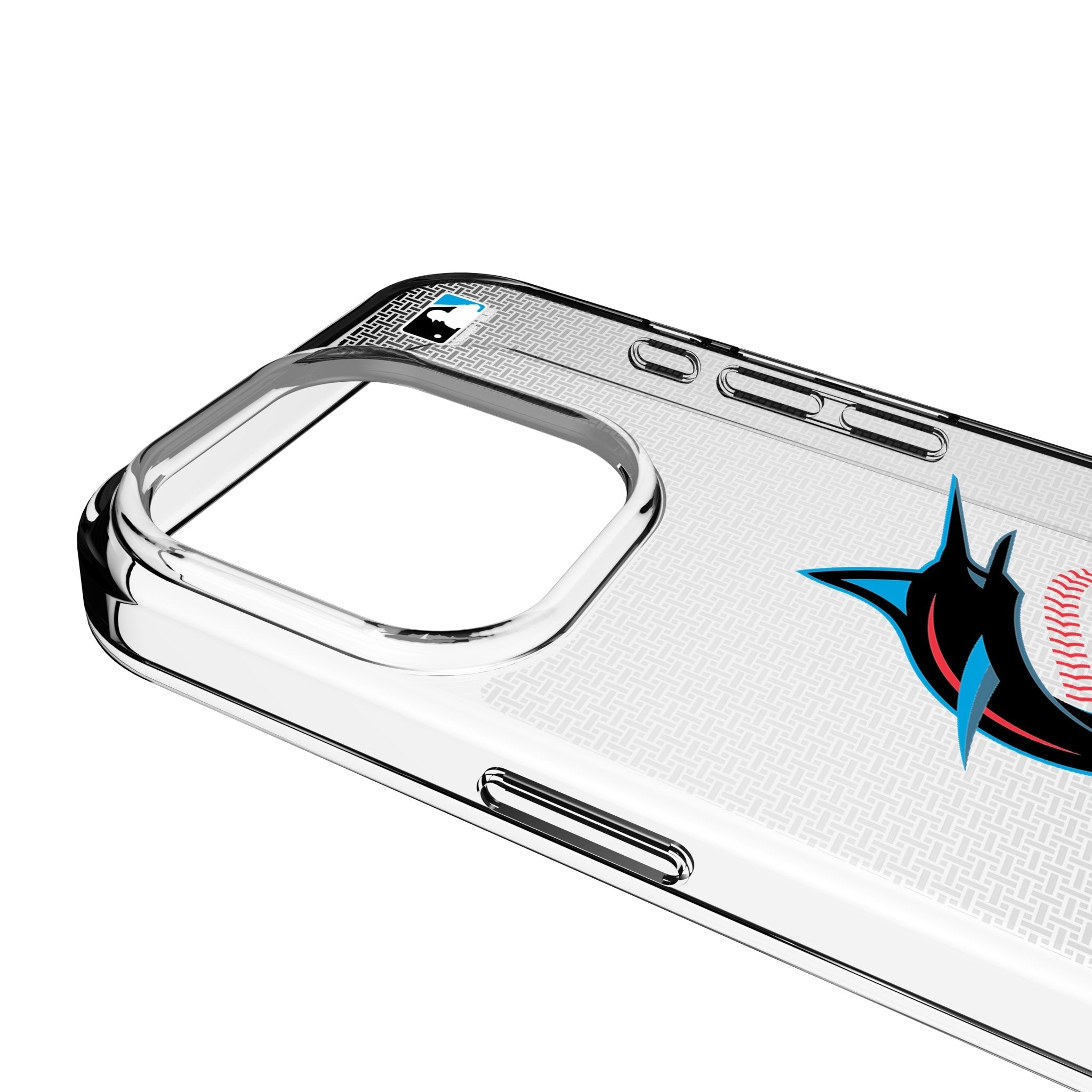 Miami Marlins Linen Clear Phone Case for Apple iPhone 3