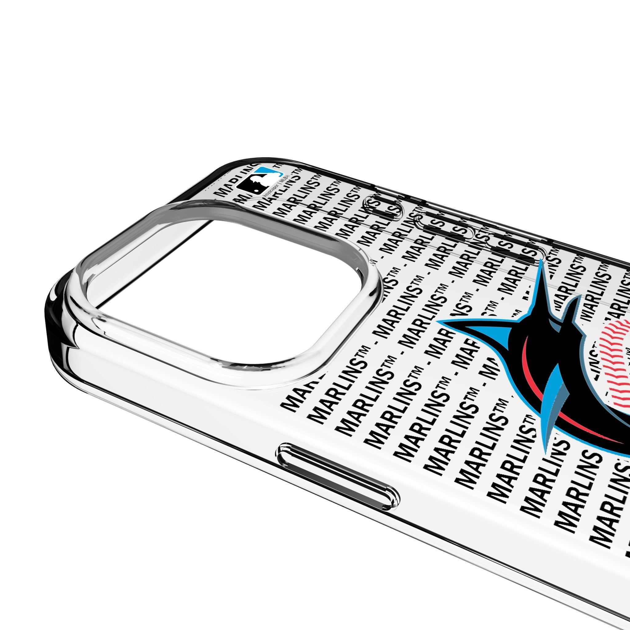 Miami Marlins Text Backdrop Clear Phone Case for Apple iPhone 3