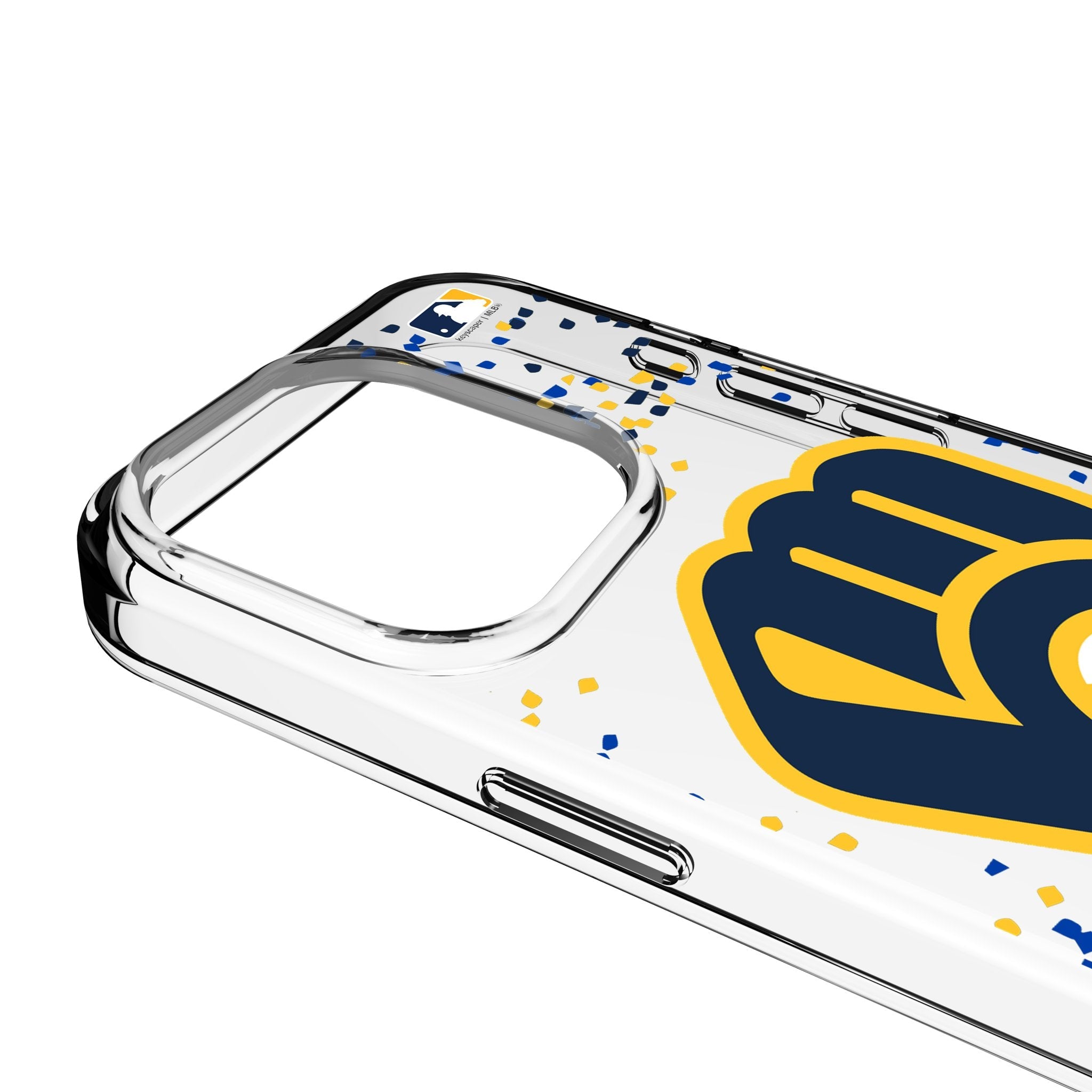 Milwaukee Brewers Confetti Clear Phone Case for Apple iPhone 3
