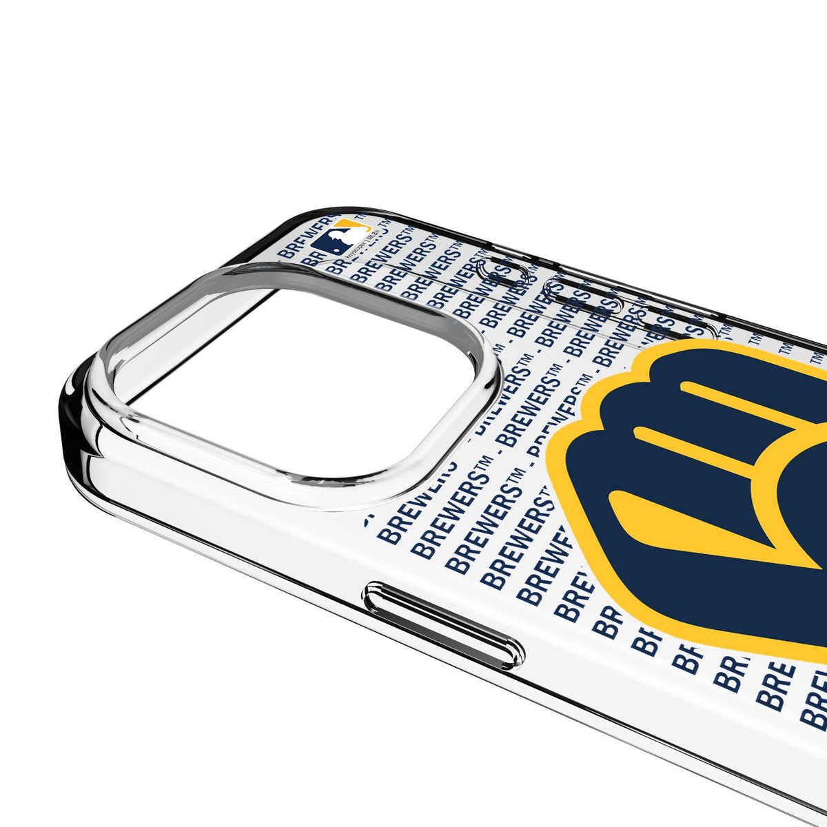 Milwaukee Brewers Text Backdrop Clear Phone Case for Apple iPhone 3