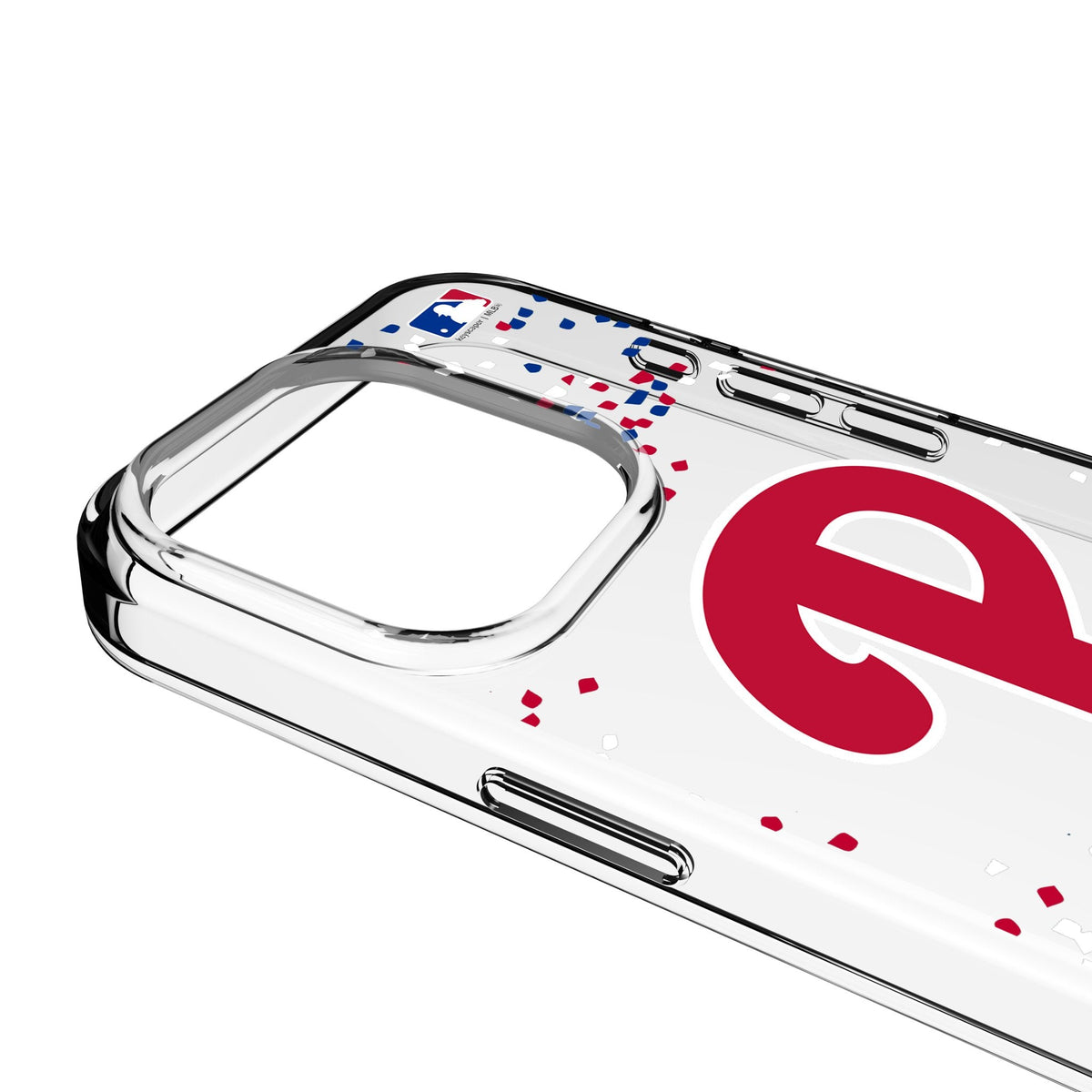 Philadelphia Phillies Confetti Clear Phone Case for Apple iPhone 3