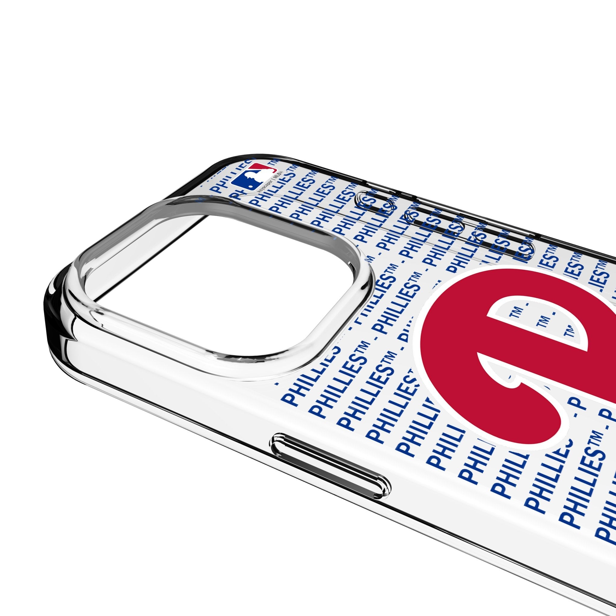 Philadelphia Phillies Text Backdrop Clear Phone Case for Apple iPhone 3