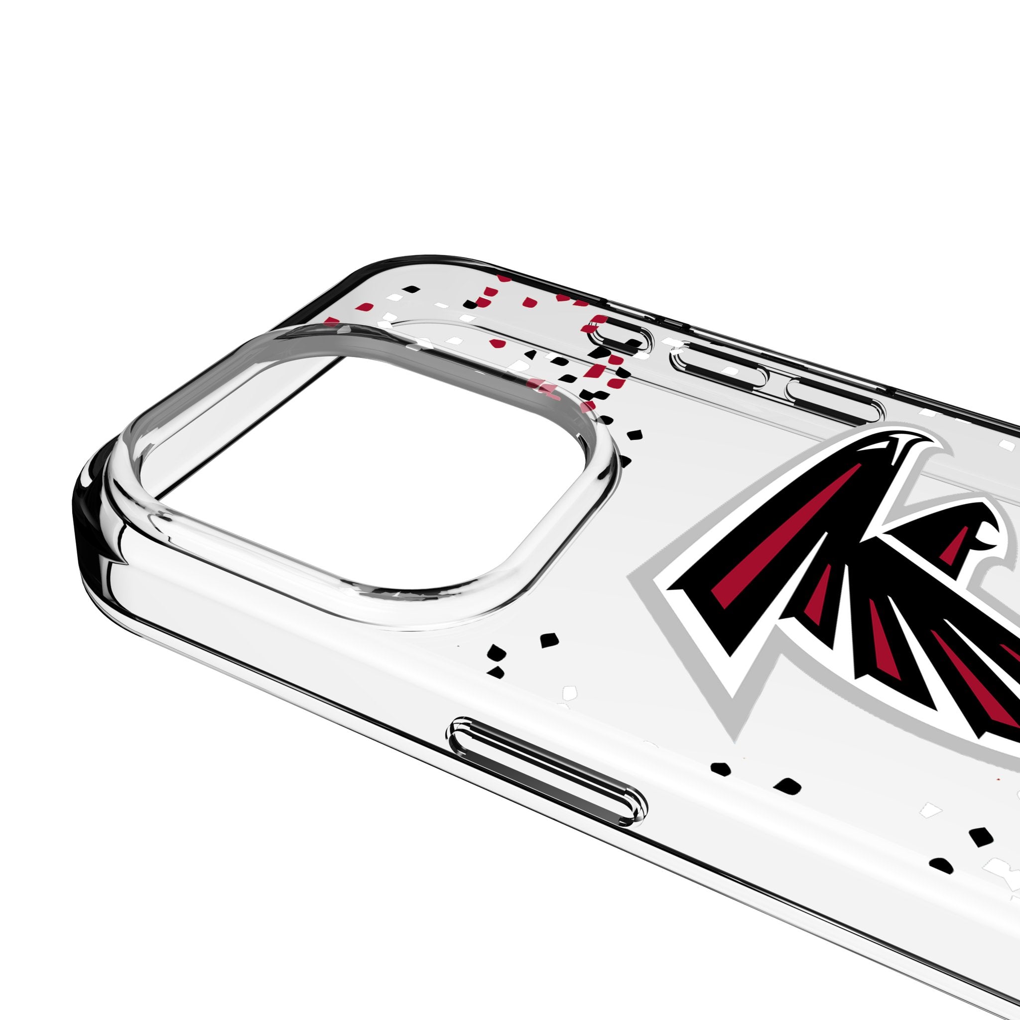 Atlanta Falcons Confetti Clear Phone Case for Apple iPhone 3