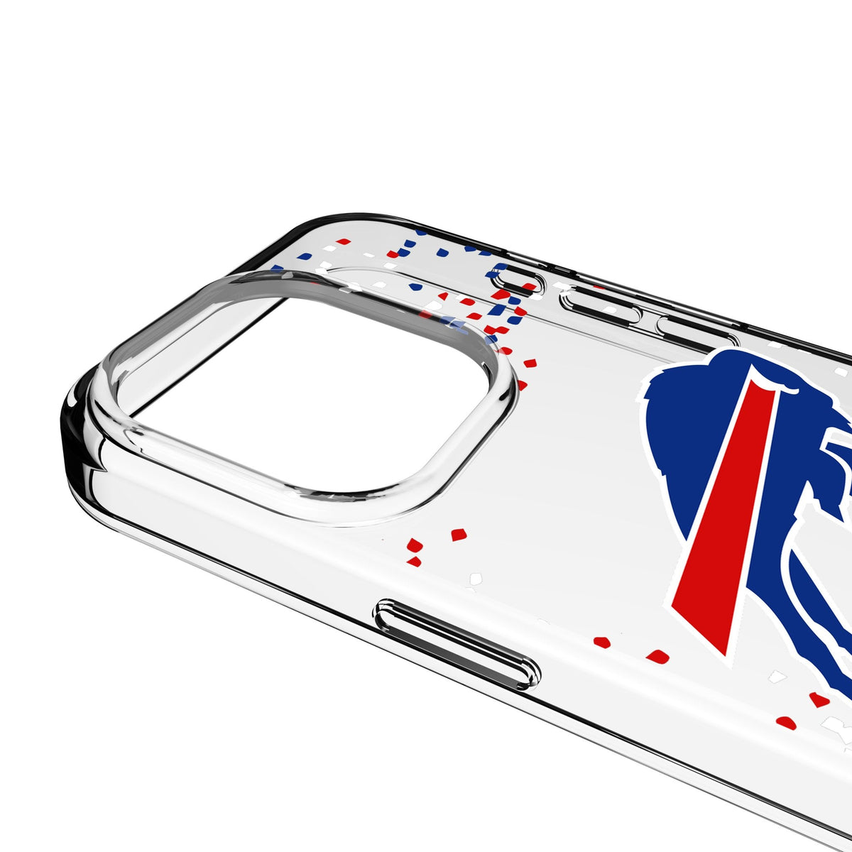 Buffalo Bills Confetti Clear Phone Case for Apple iPhone 3