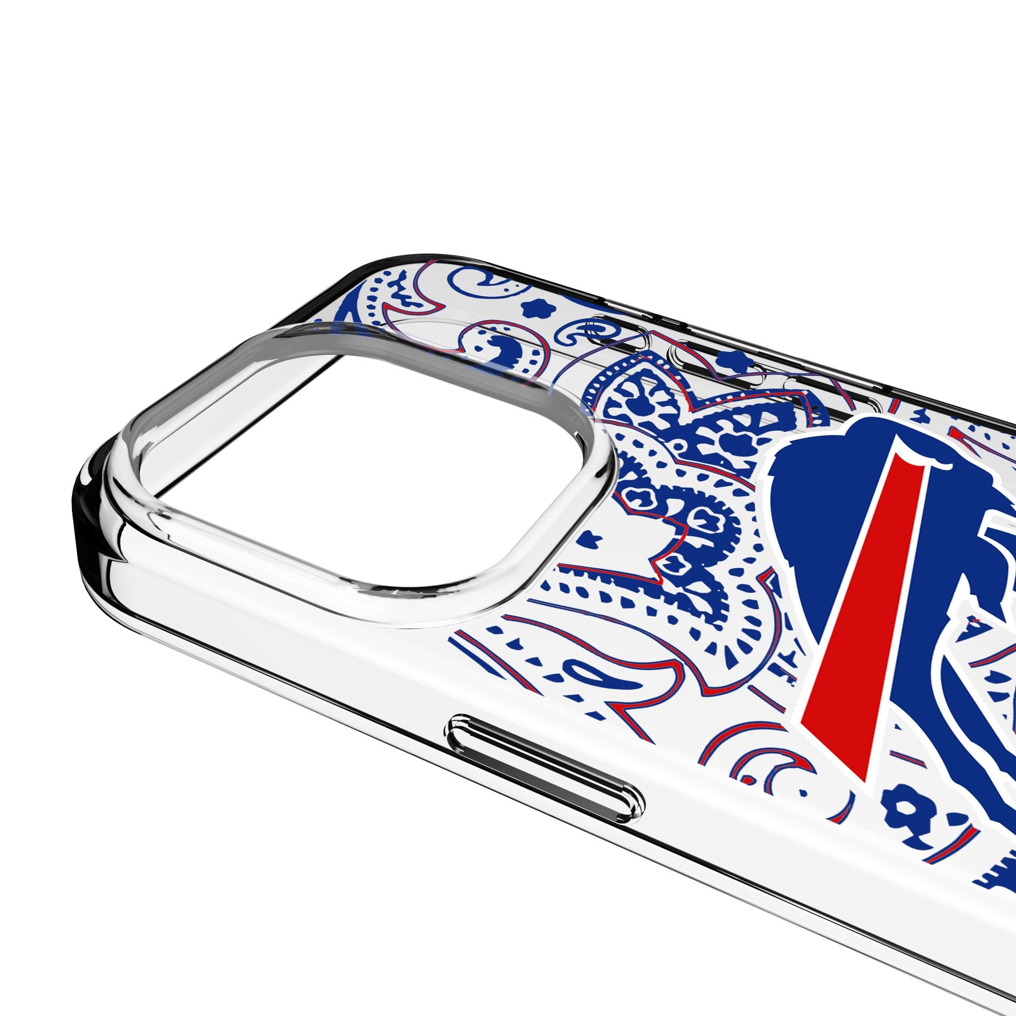 Buffalo Bills Paisley Clear Phone Case for Apple iPhone 3