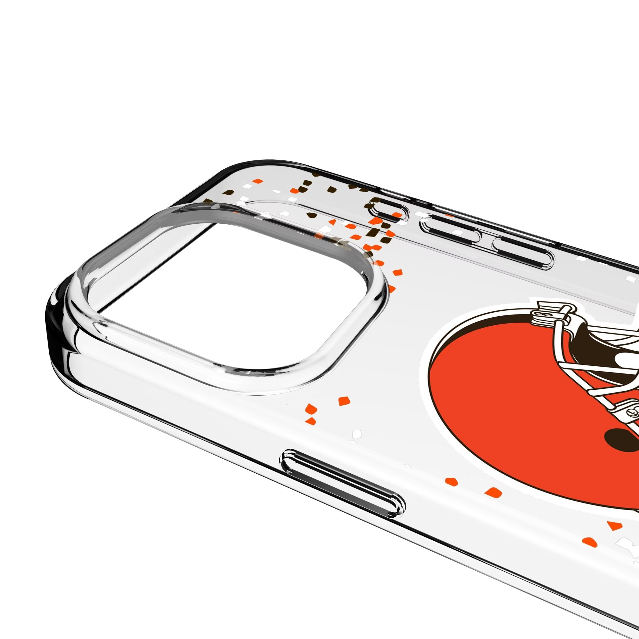 Cleveland Browns Confetti Clear Phone Case for Apple iPhone 3