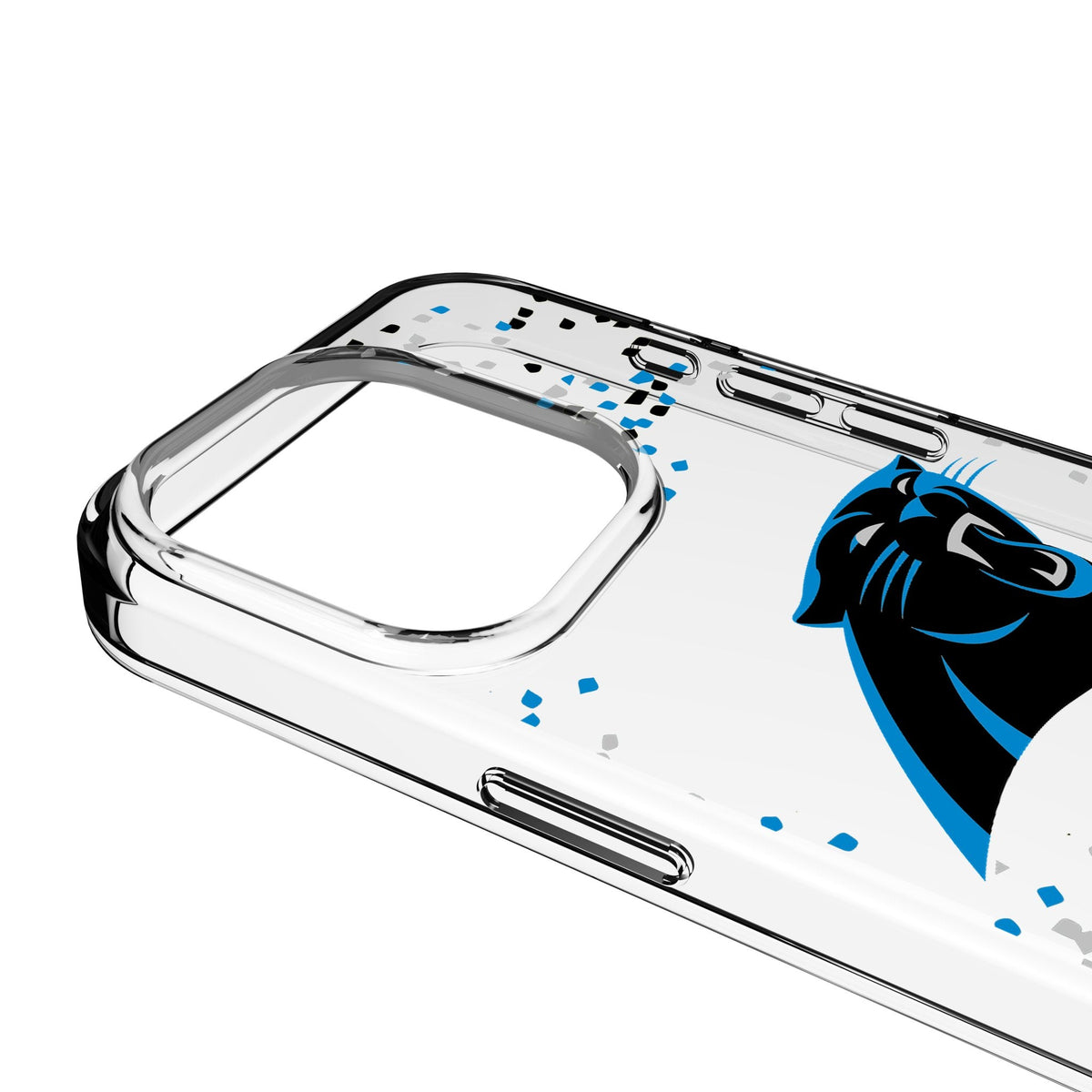 Carolina Panthers Confetti Clear Phone Case for Apple iPhone 3