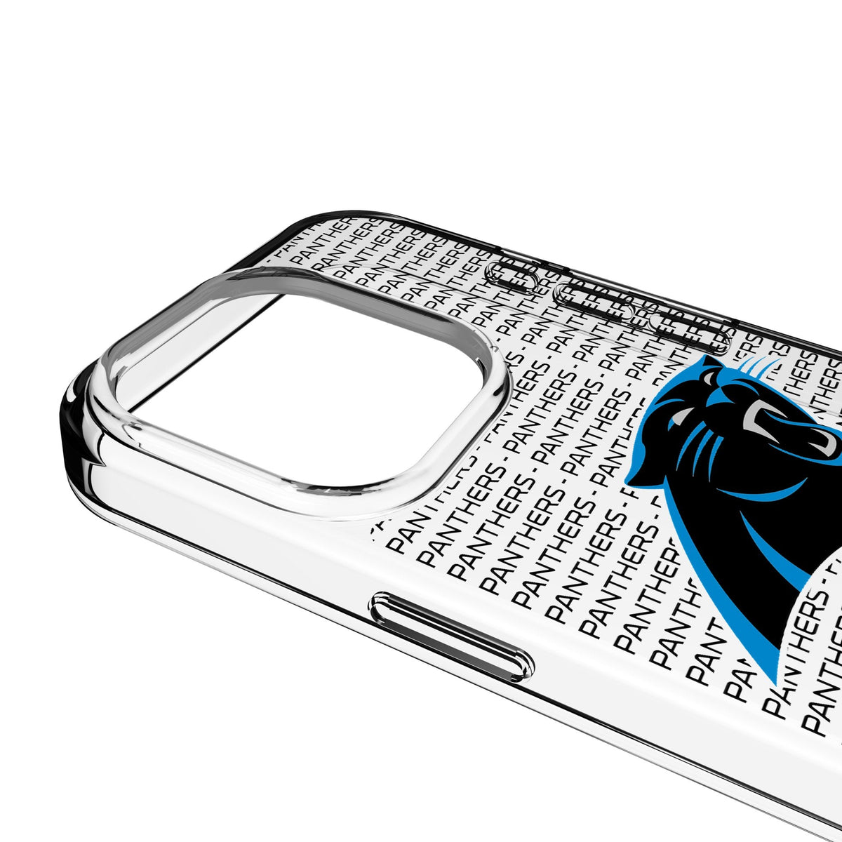 Carolina Panthers Text Backdrop Clear Phone Case for Apple iPhone 3