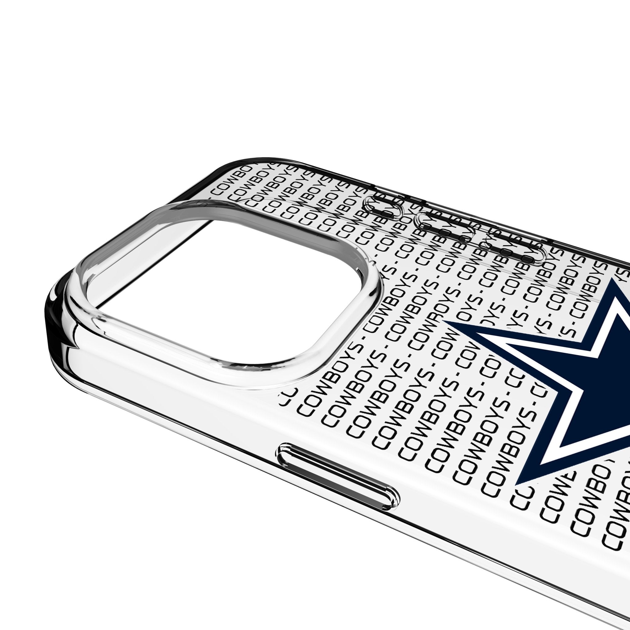 Dallas Cowboys Text Backdrop Clear Phone Case for Apple iPhone 3