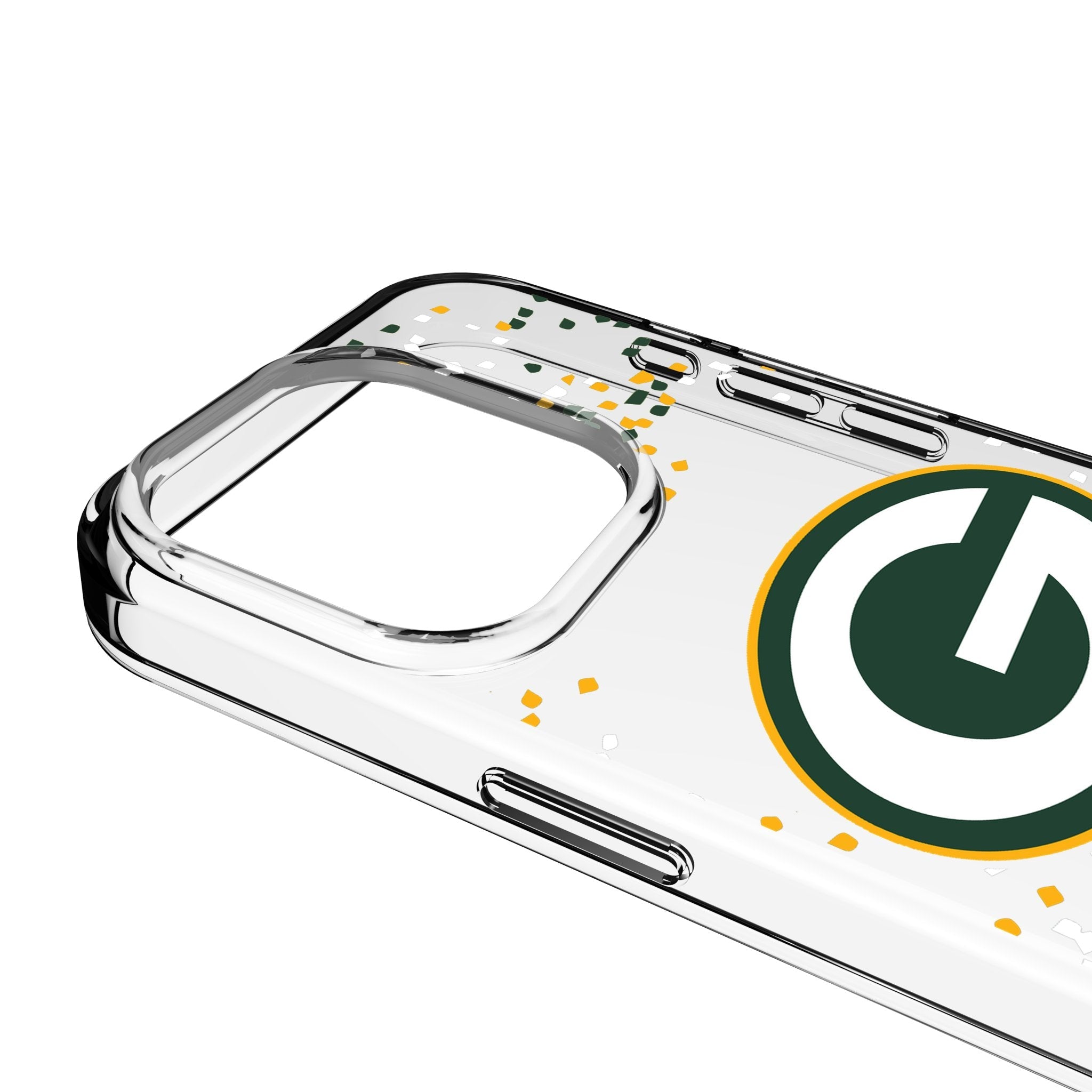 Green Bay Packers Confetti Clear Phone Case for Apple iPhone 3