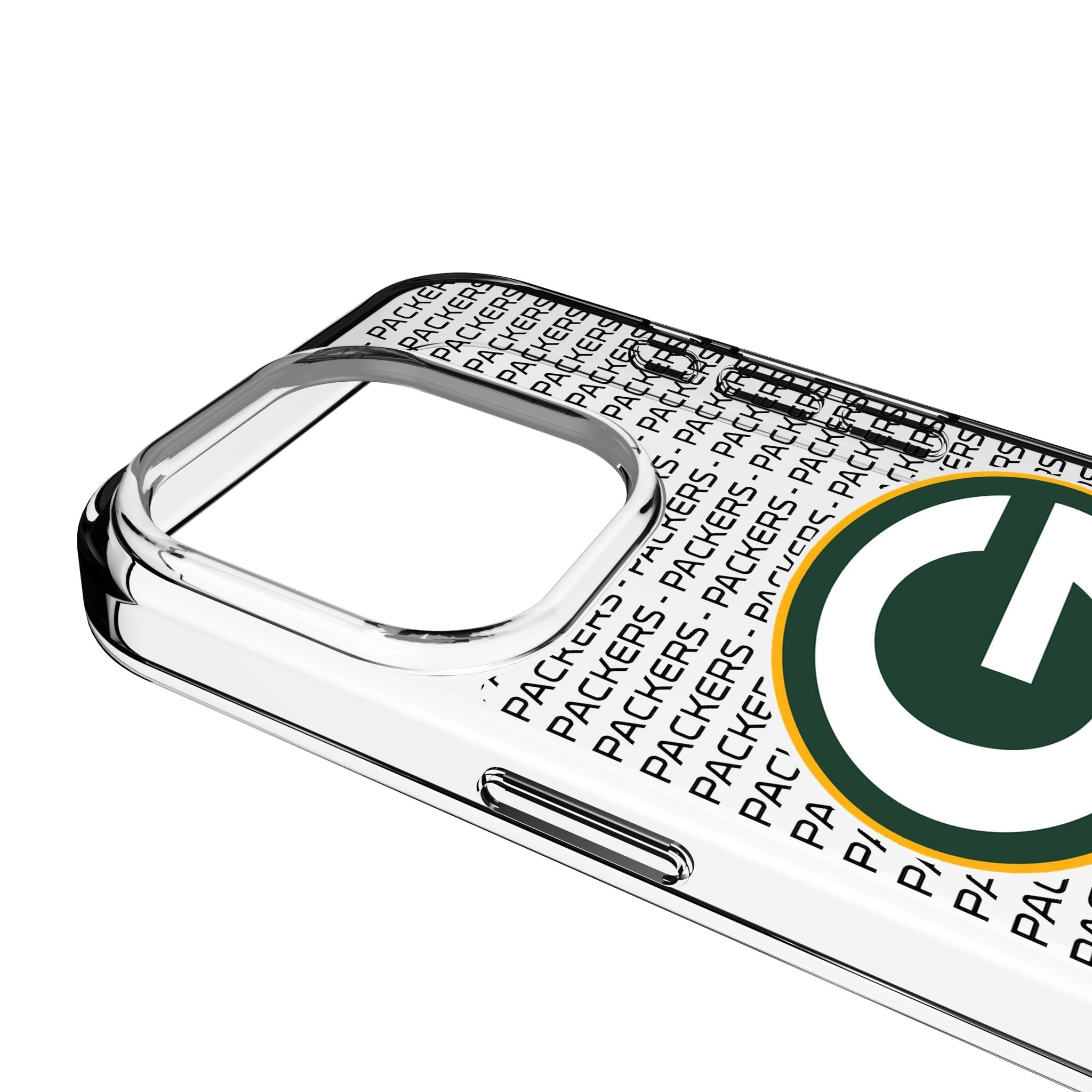 Green Bay Packers Text Backdrop Clear Phone Case for Apple iPhone 3