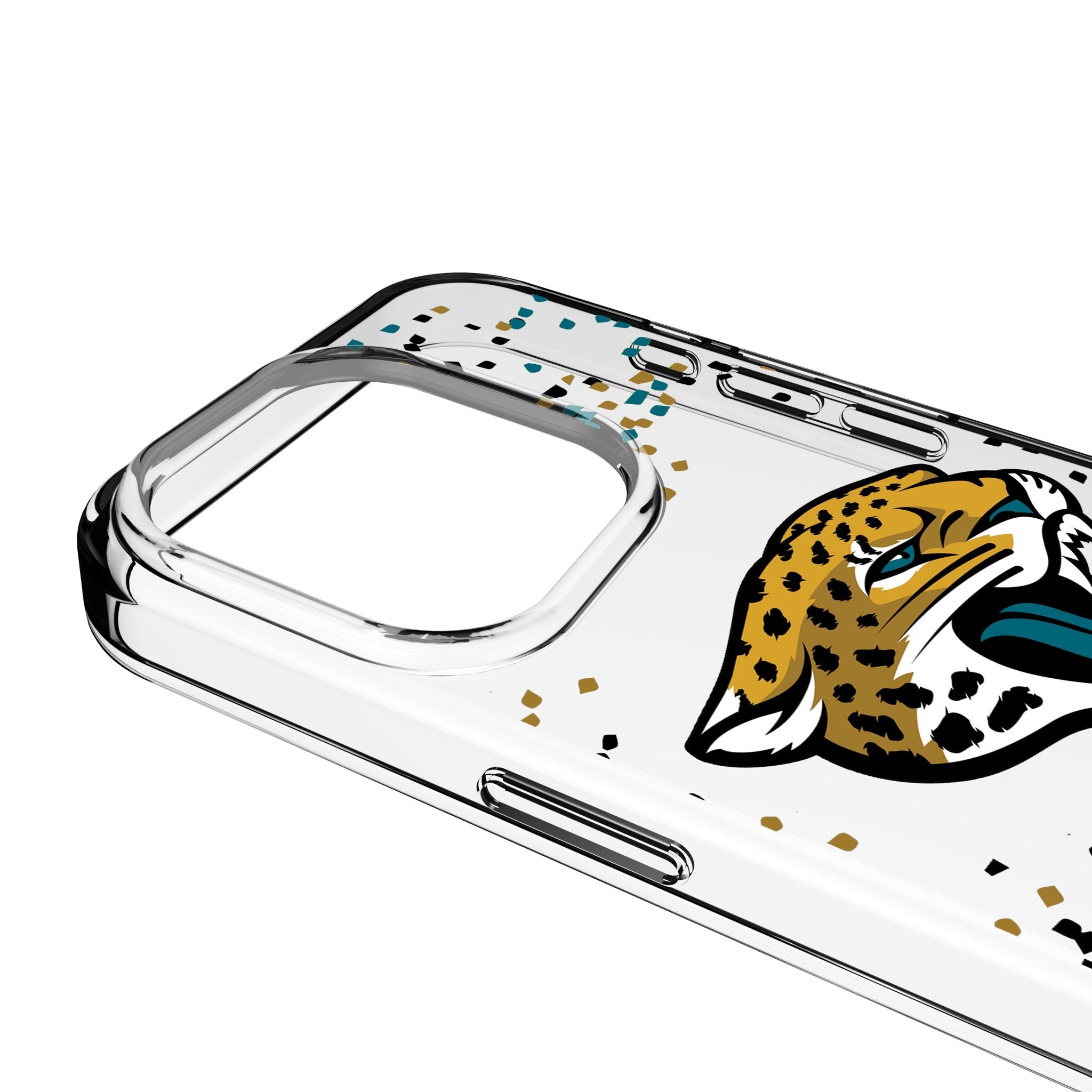 Jacksonville Jaguars Confetti Clear Phone Case for Apple iPhone 3