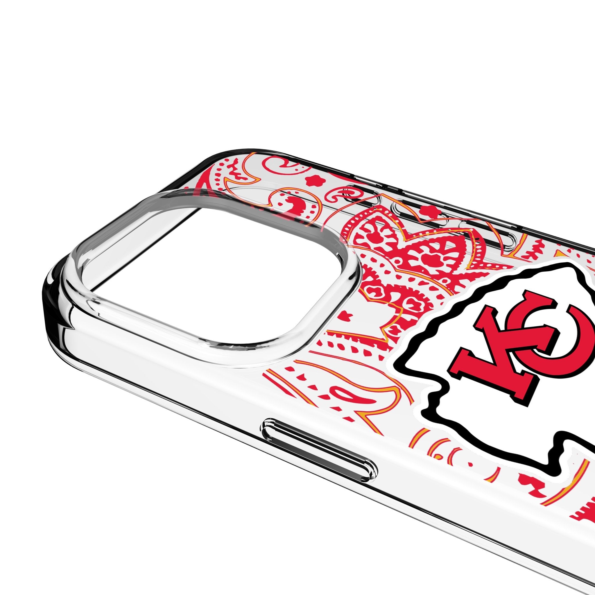 Kansas City Chiefs Paisley Clear Phone Case for Apple iPhone 3