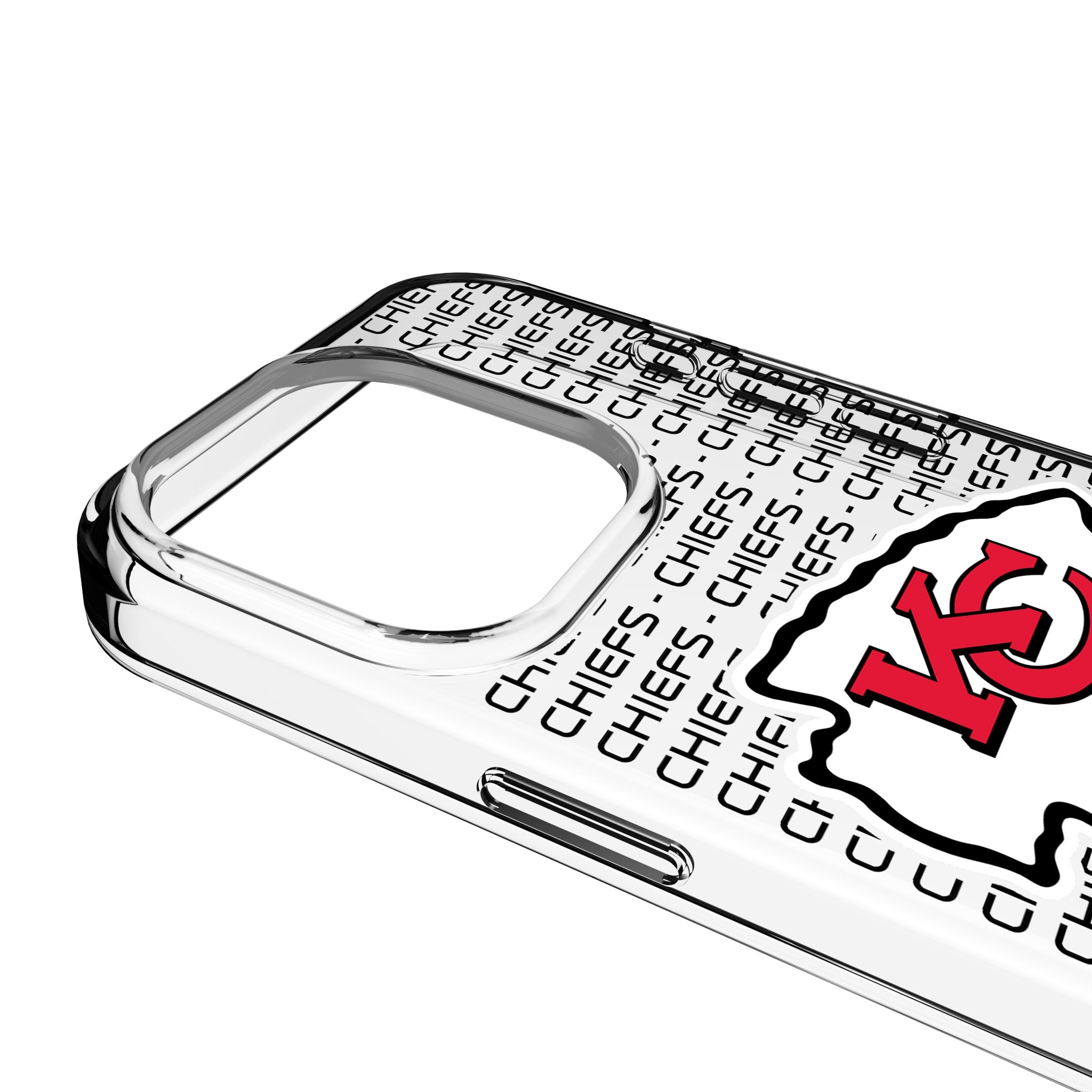 Kansas City Chiefs Text Backdrop Clear Phone Case for Apple iPhone 3