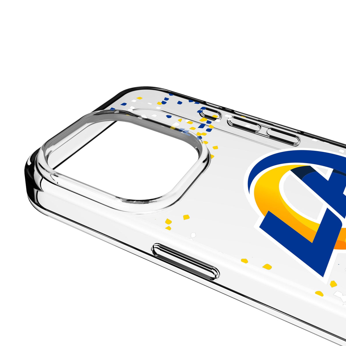 Los Angeles Rams Confetti Clear Phone Case for Apple iPhone 3