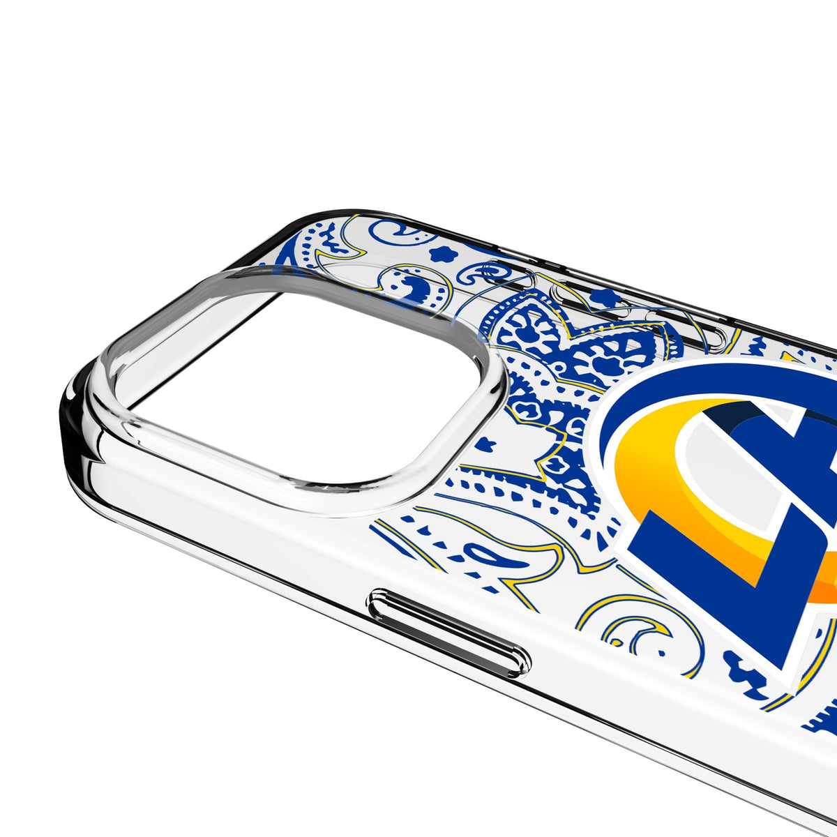Los Angeles Rams Paisley Clear Phone Case for Apple iPhone 3