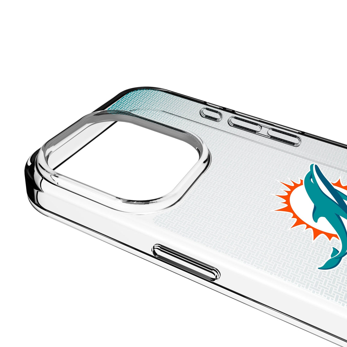 Miami Dolphins Linen Clear Phone Case for Apple iPhone 3
