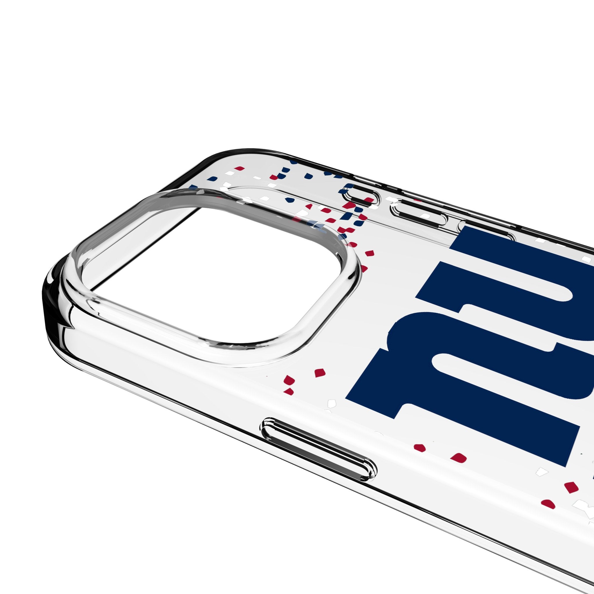 New York Giants Confetti Clear Phone Case for Apple iPhone 3