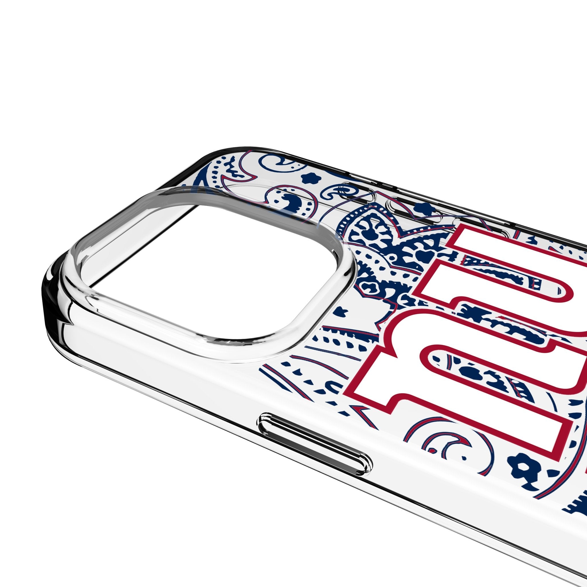 New York Giants Paisley Clear Phone Case for Apple iPhone 3