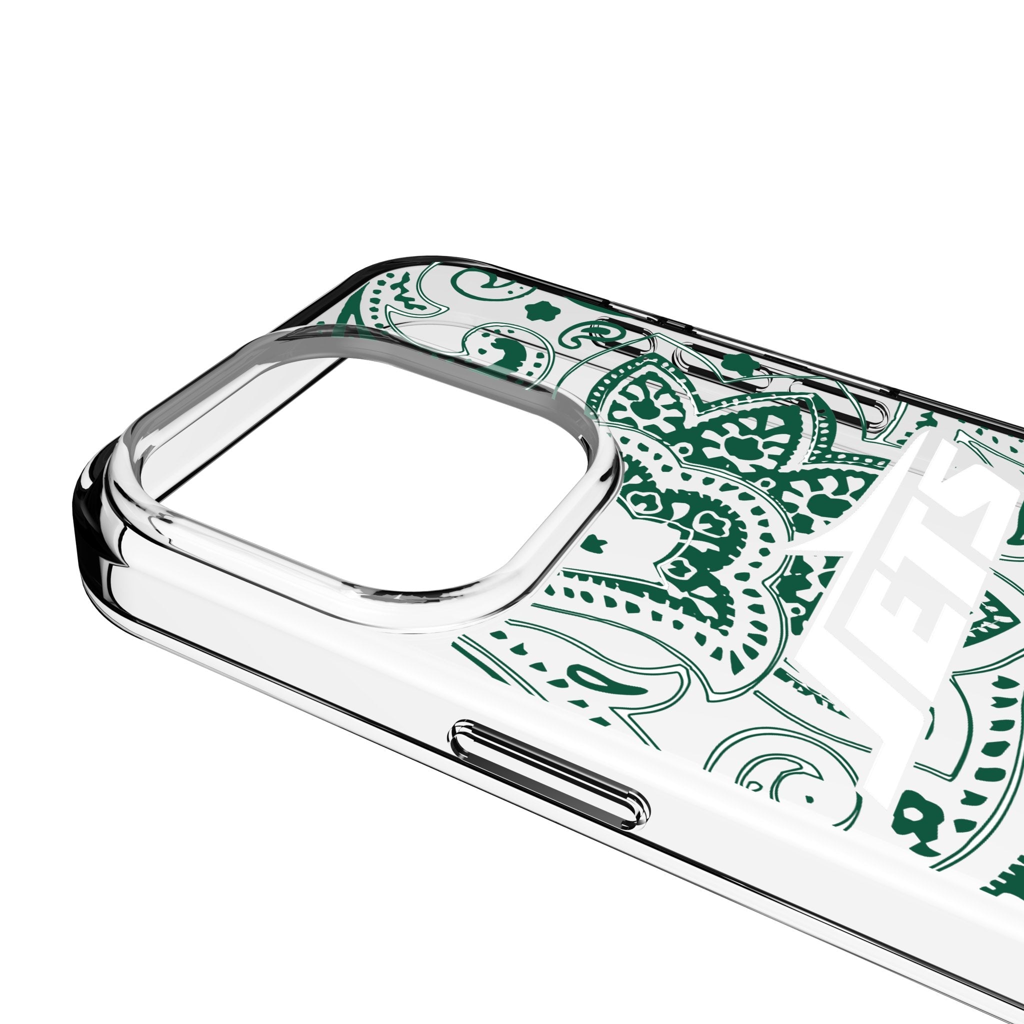 New York Jets Paisley Clear Phone Case for Apple iPhone 3