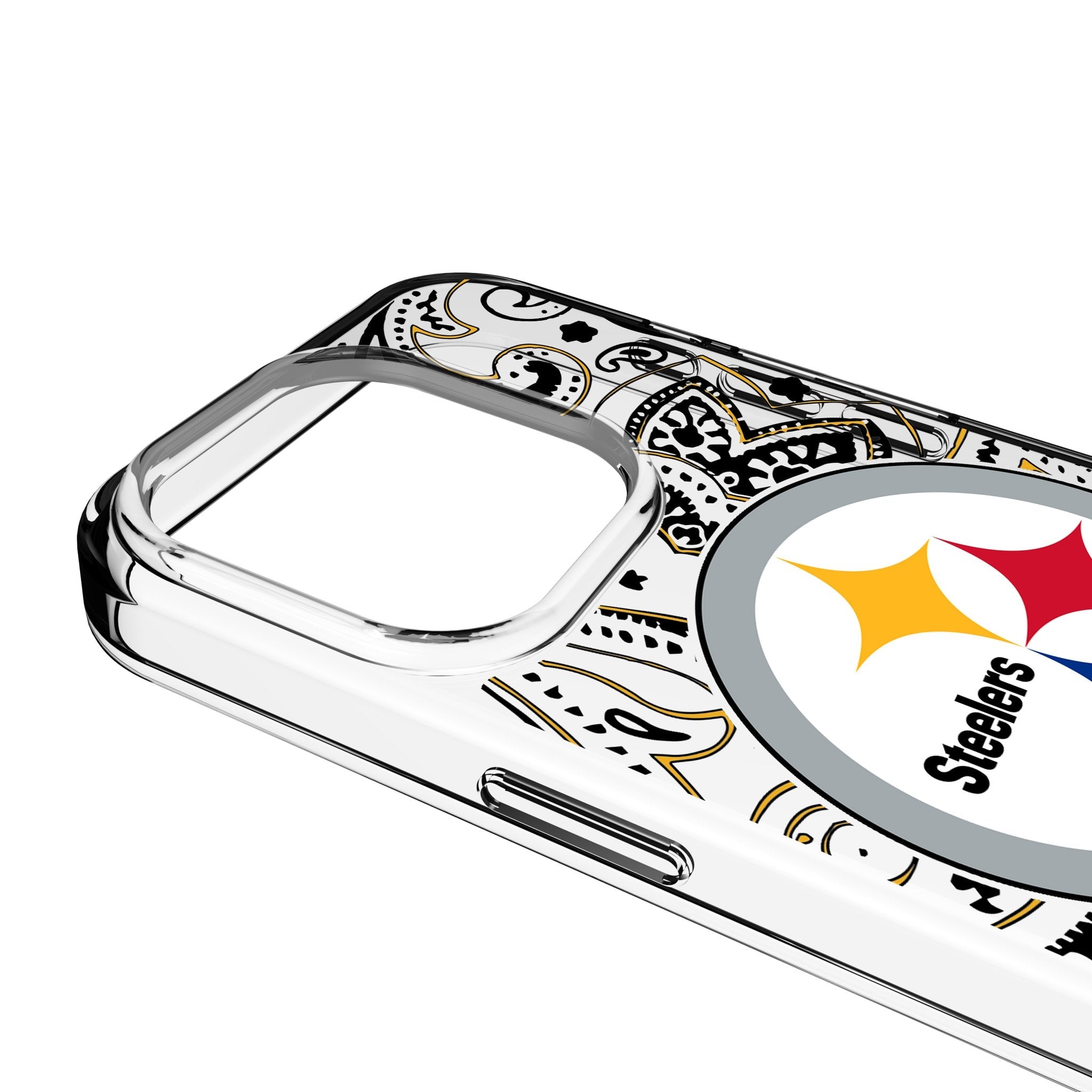 Pittsburgh Steelers Paisley Clear Phone Case for Apple iPhone 3