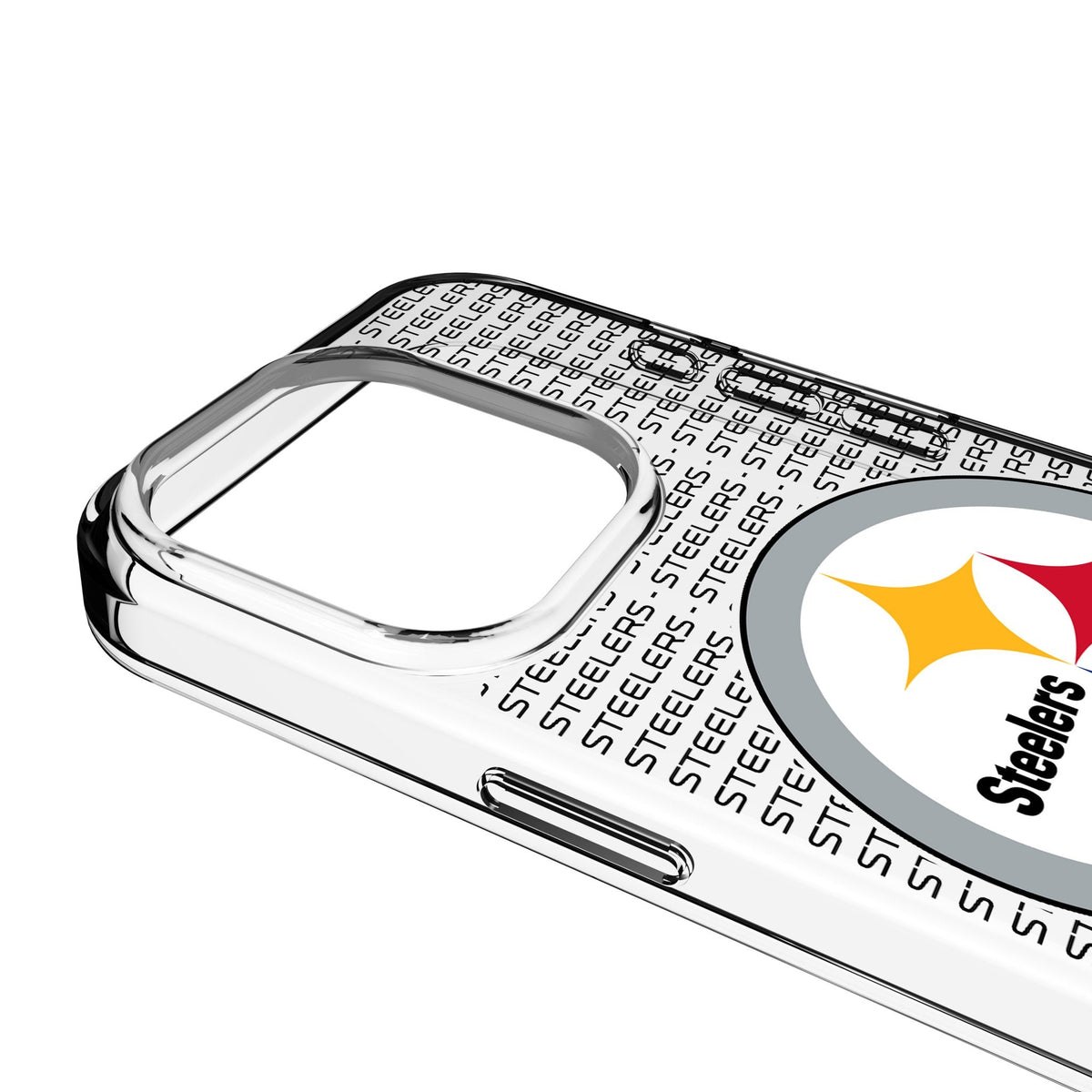 Pittsburgh Steelers Text Backdrop Clear Phone Case for Apple iPhone 3