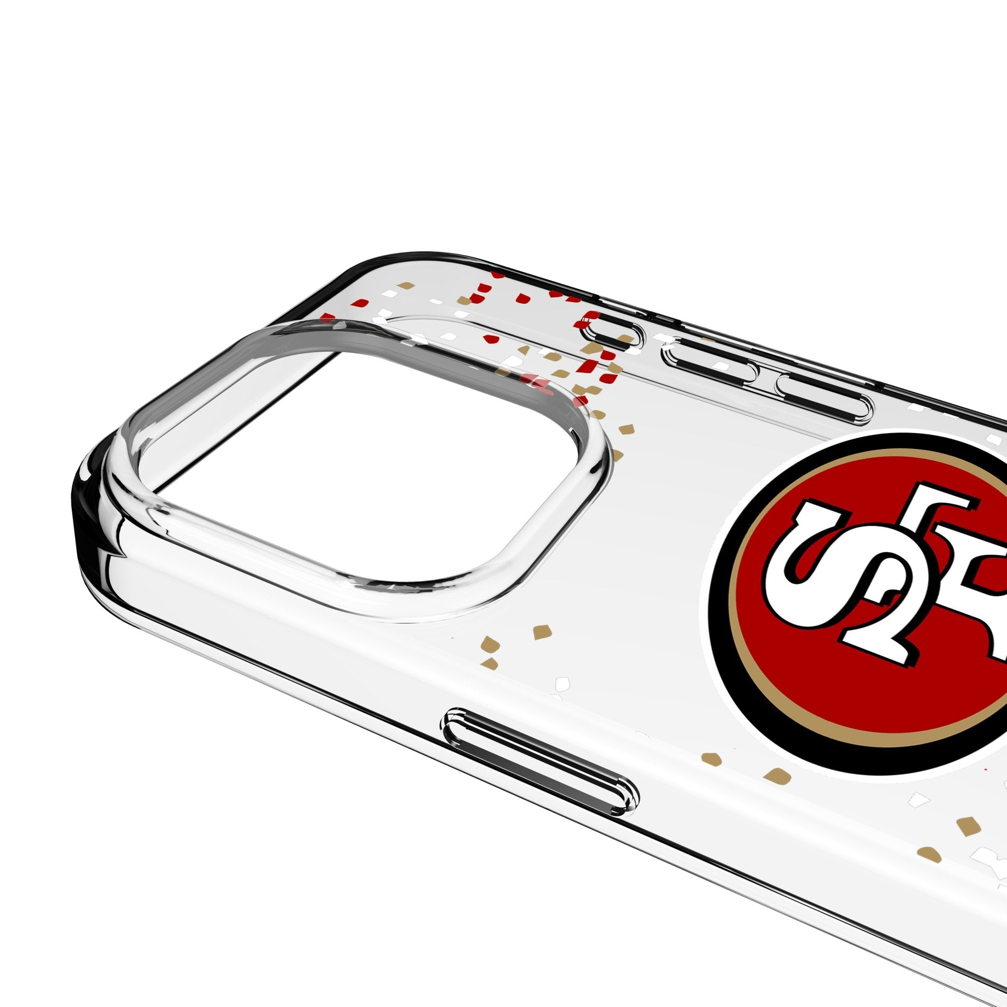 San Francisco 49ers Confetti Clear Phone Case for Apple iPhone 3