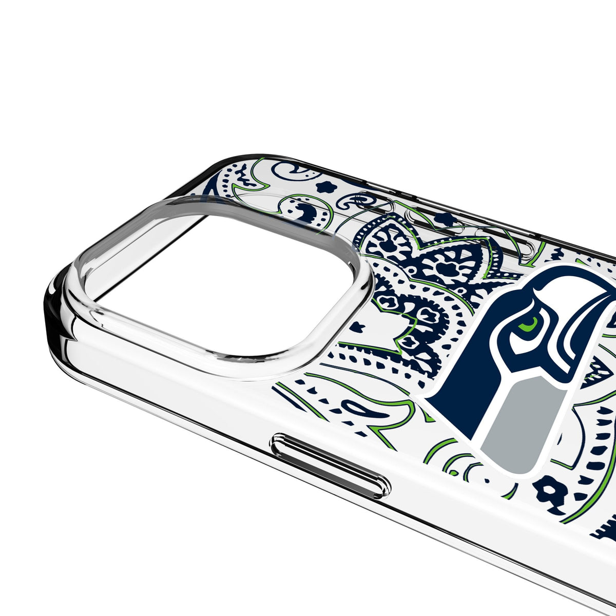 Seattle Seahawks Paisley Clear Phone Case for Apple iPhone 3
