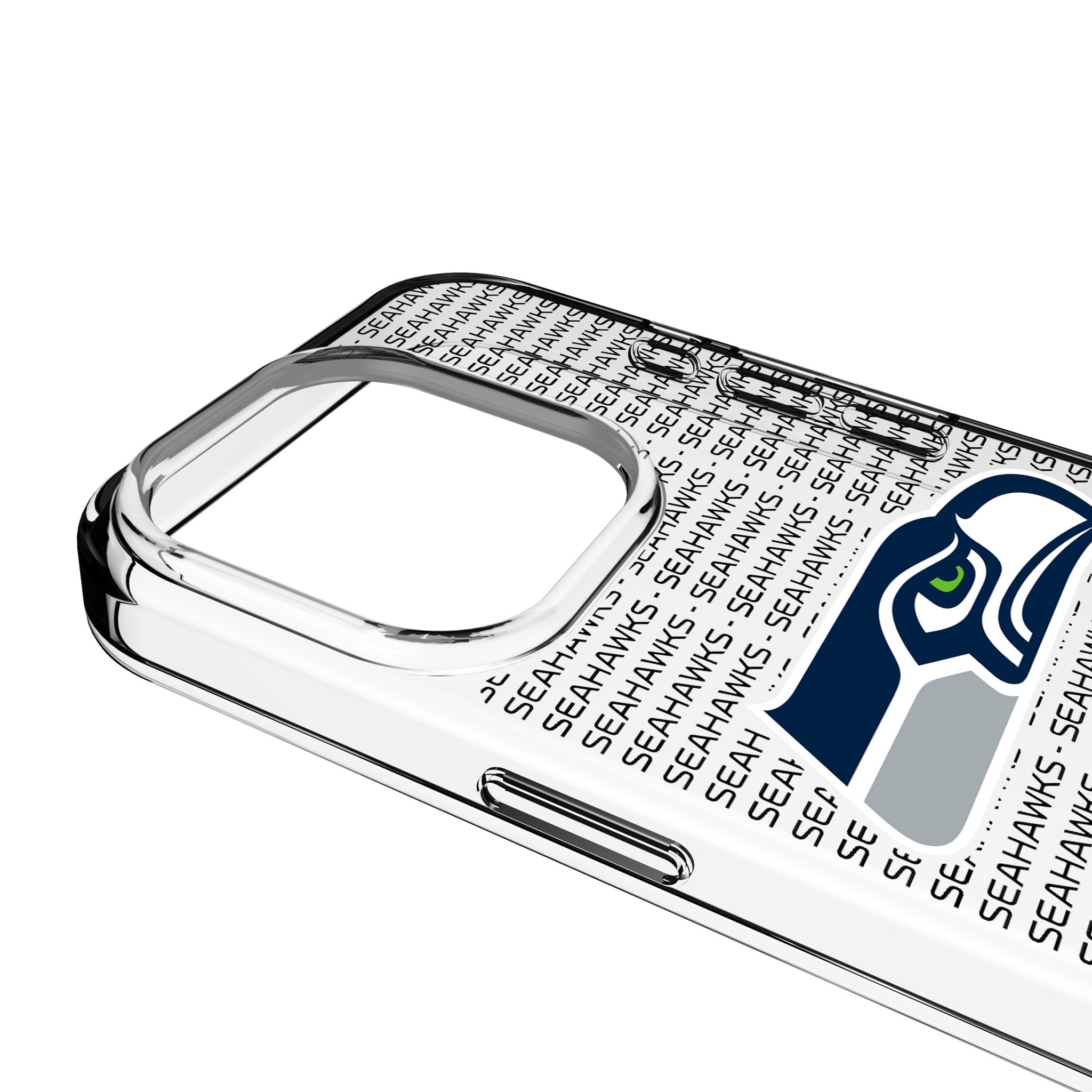 Seattle Seahawks Text Backdrop Clear Phone Case for Apple iPhone 3