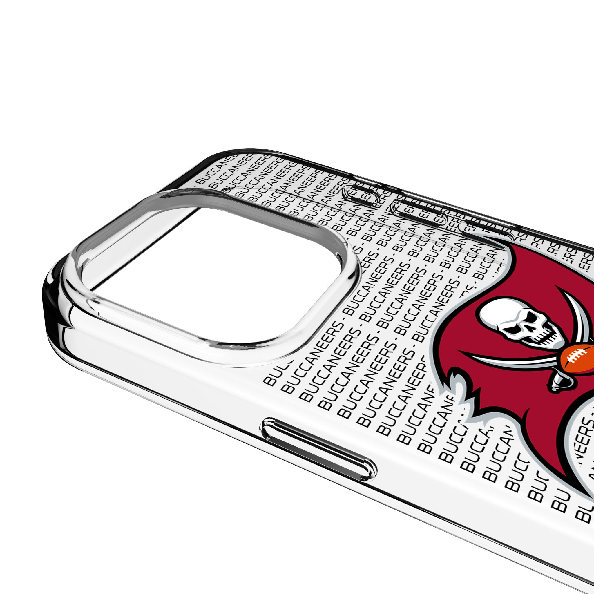 Tampa Bay Buccaneers Text Backdrop Clear Phone Case for Apple iPhone 3