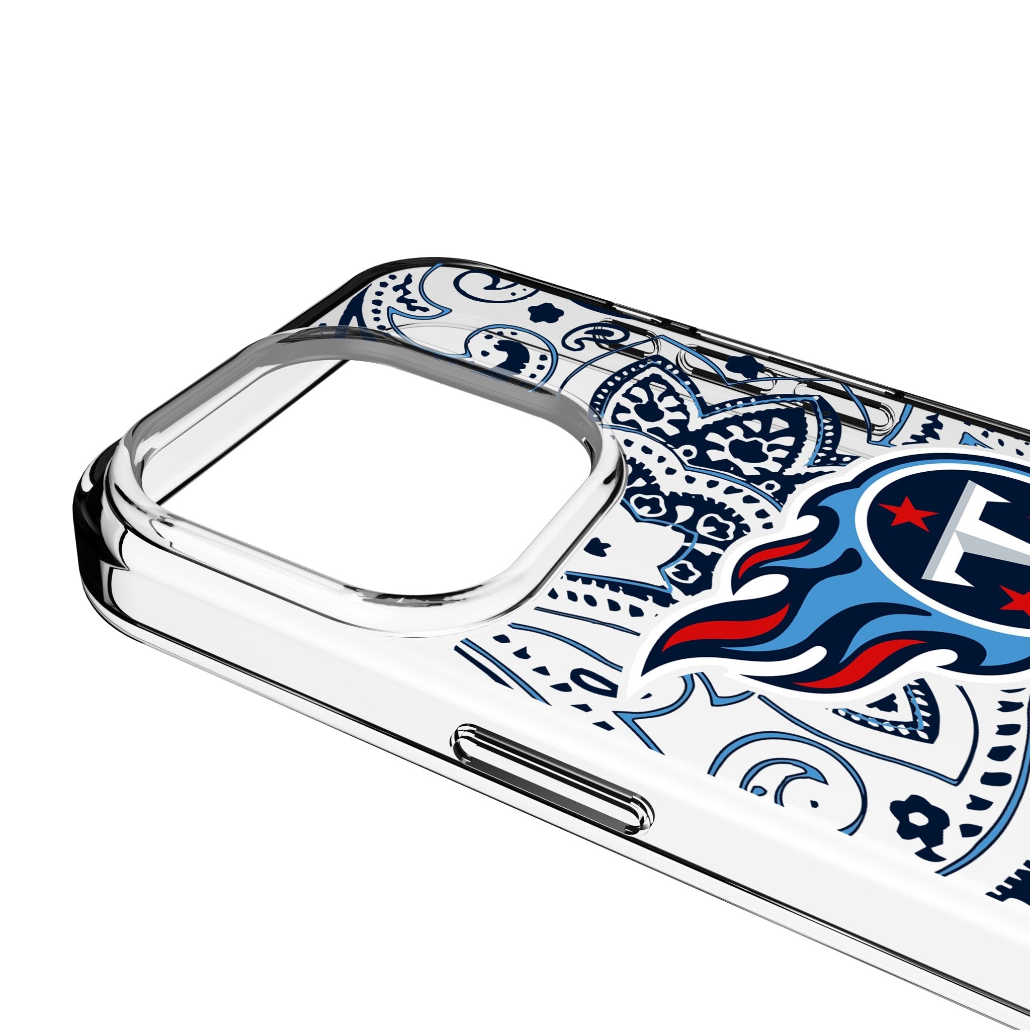 Tennessee Titans Paisley Clear Phone Case for Apple iPhone 3