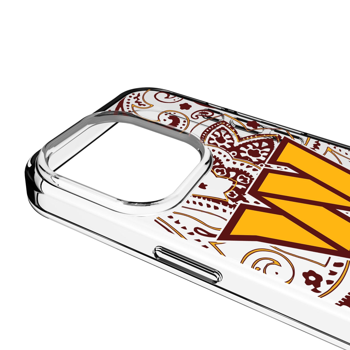 Washington Commanders Paisley Clear Phone Case for Apple iPhone 3