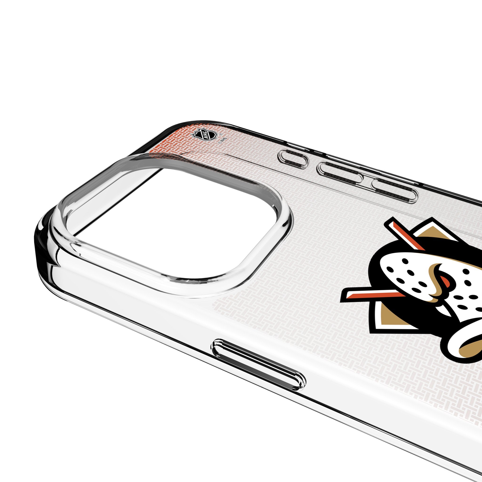 Anaheim Ducks Linen Clear Phone Case for Apple iPhone 3