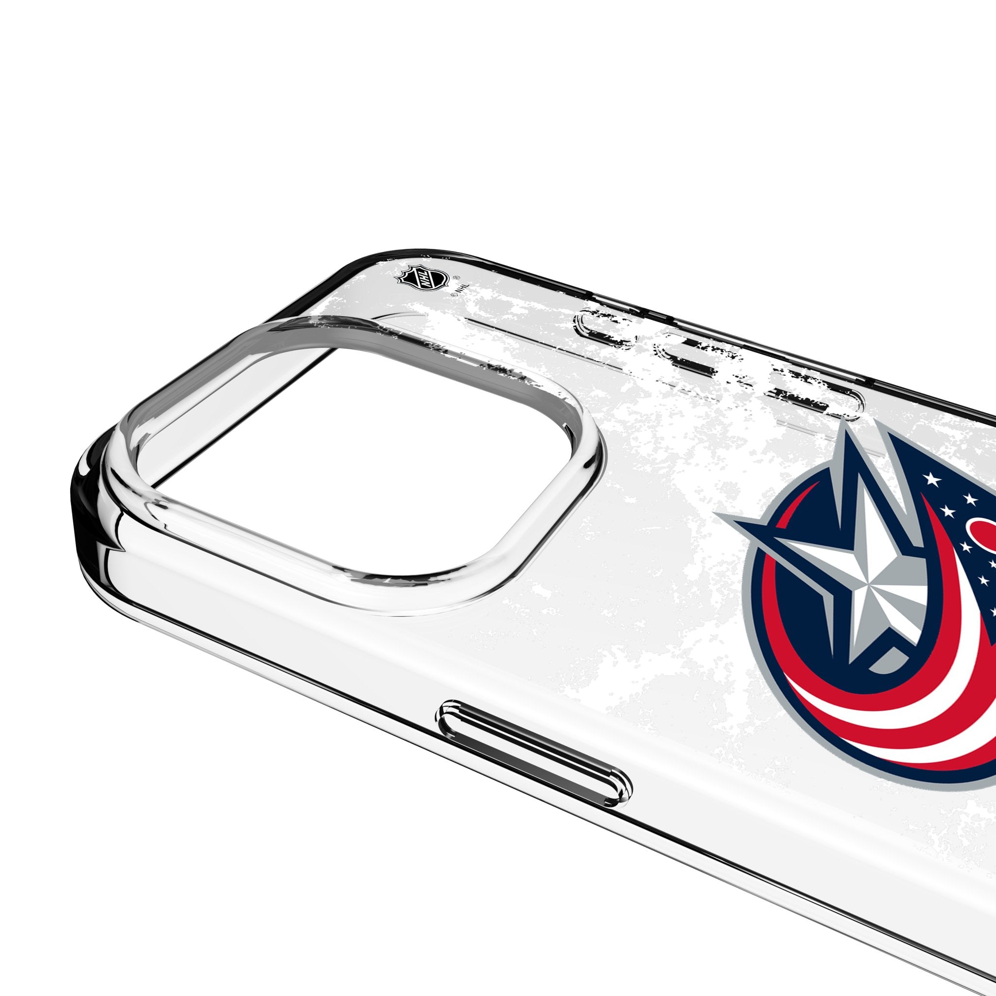 Columbus Blue Jackets Ice Stripe Clear Phone Case for Apple iPhone 3