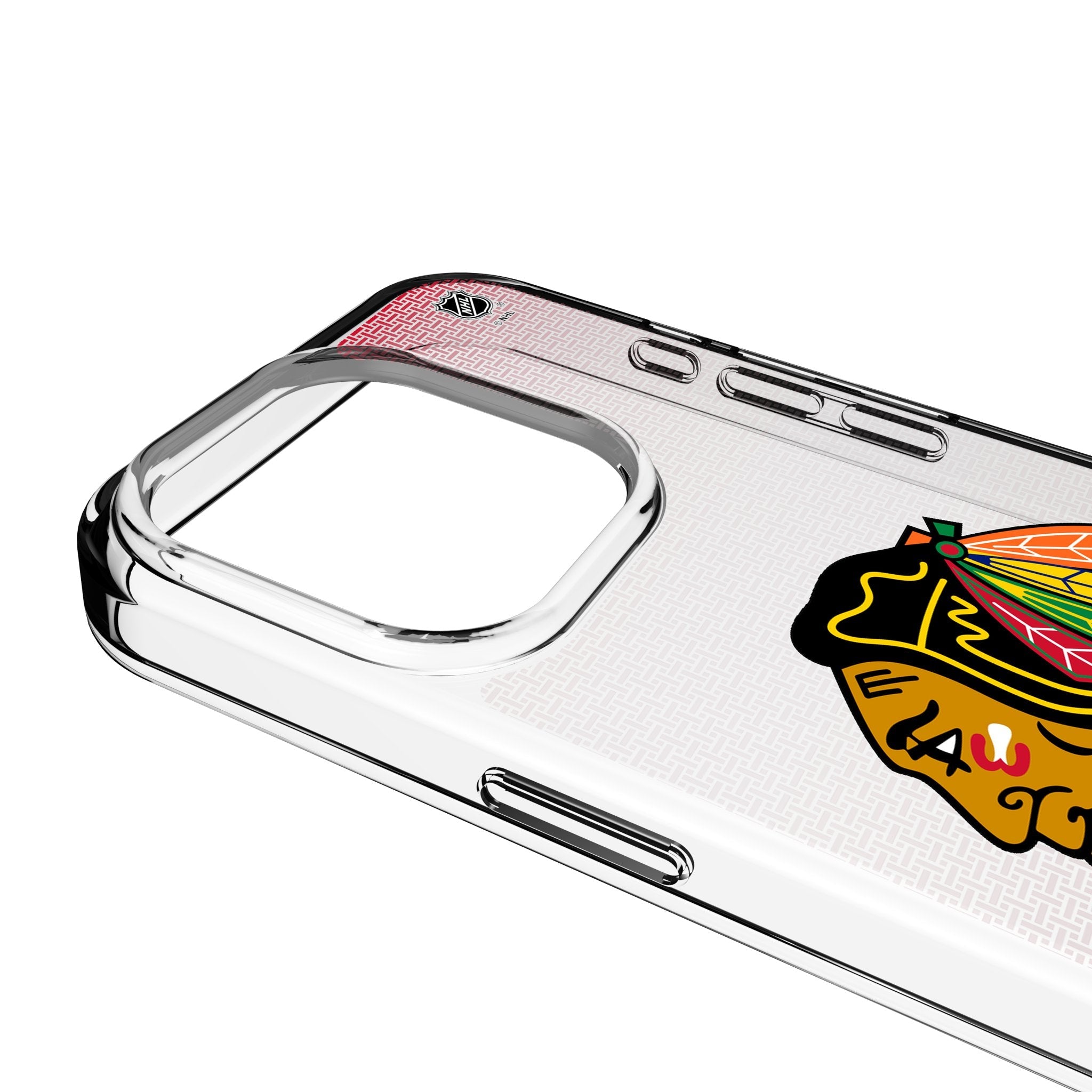 Chicago Blackhawks Linen Clear Phone Case for Apple iPhone 3