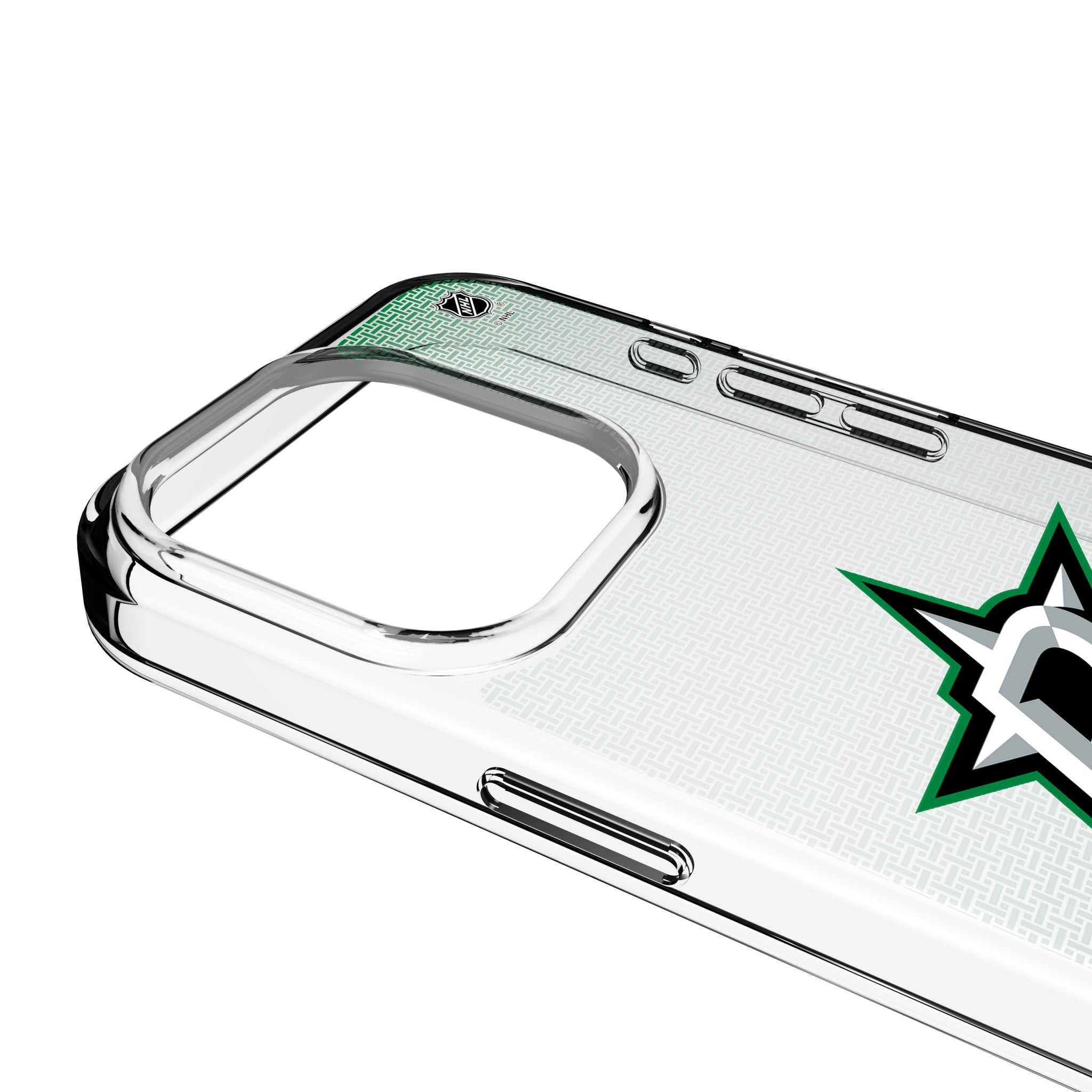Dallas Stars Linen Clear Phone Case for Apple iPhone 3