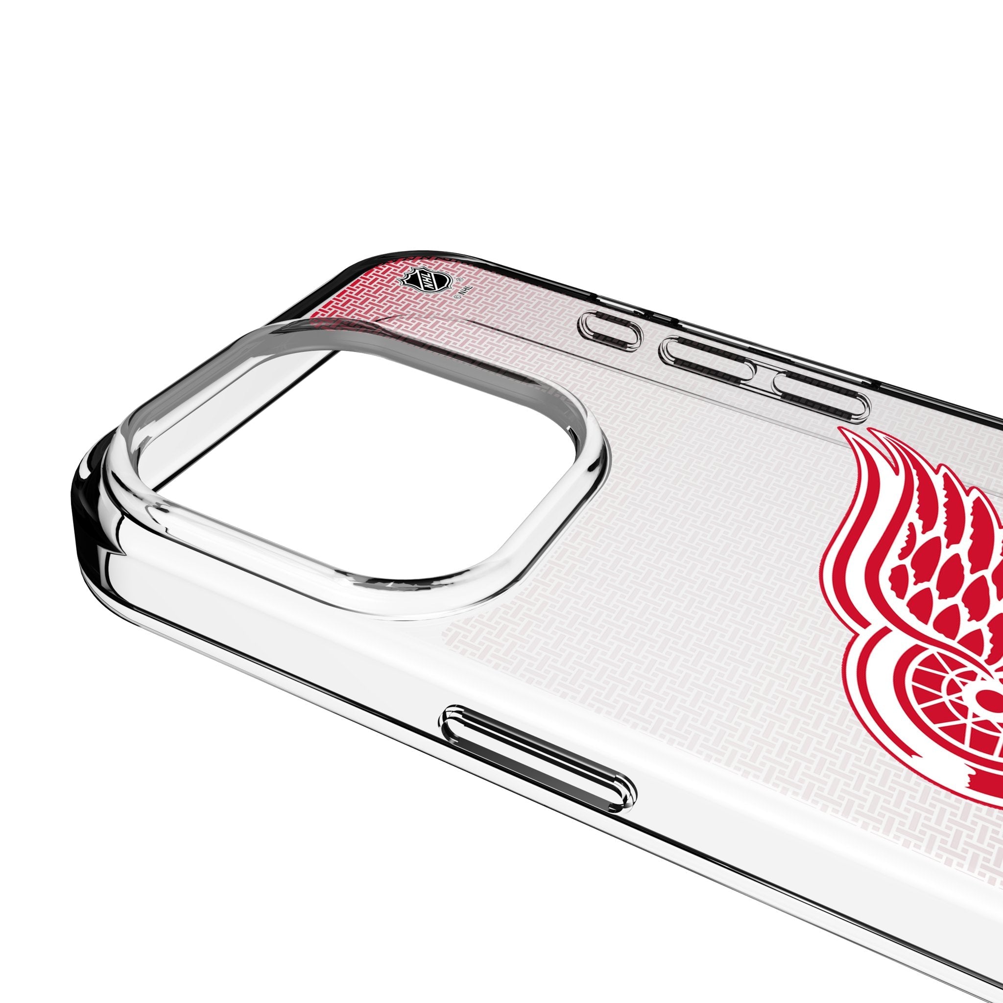 Detroit Red Wings Linen Clear Phone Case for Apple iPhone 3