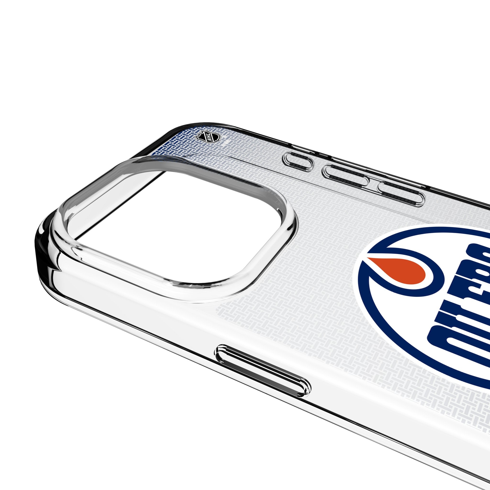 Edmonton Oilers Linen Clear Phone Case for Apple iPhone 3