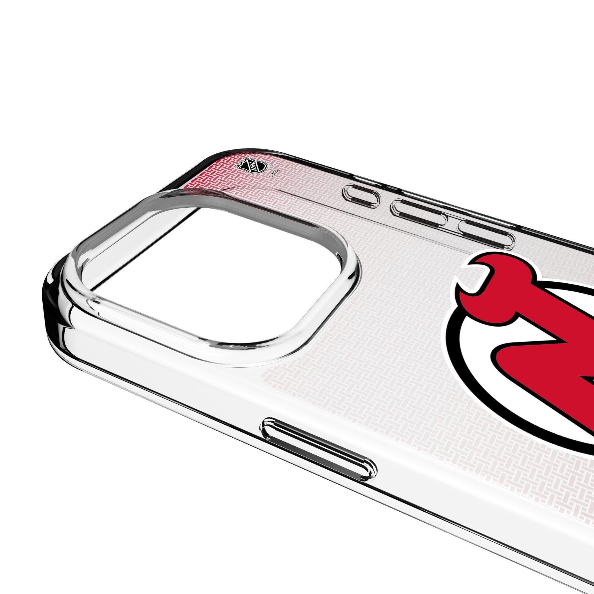 New Jersey Devils Linen Clear Phone Case for Apple iPhone 3