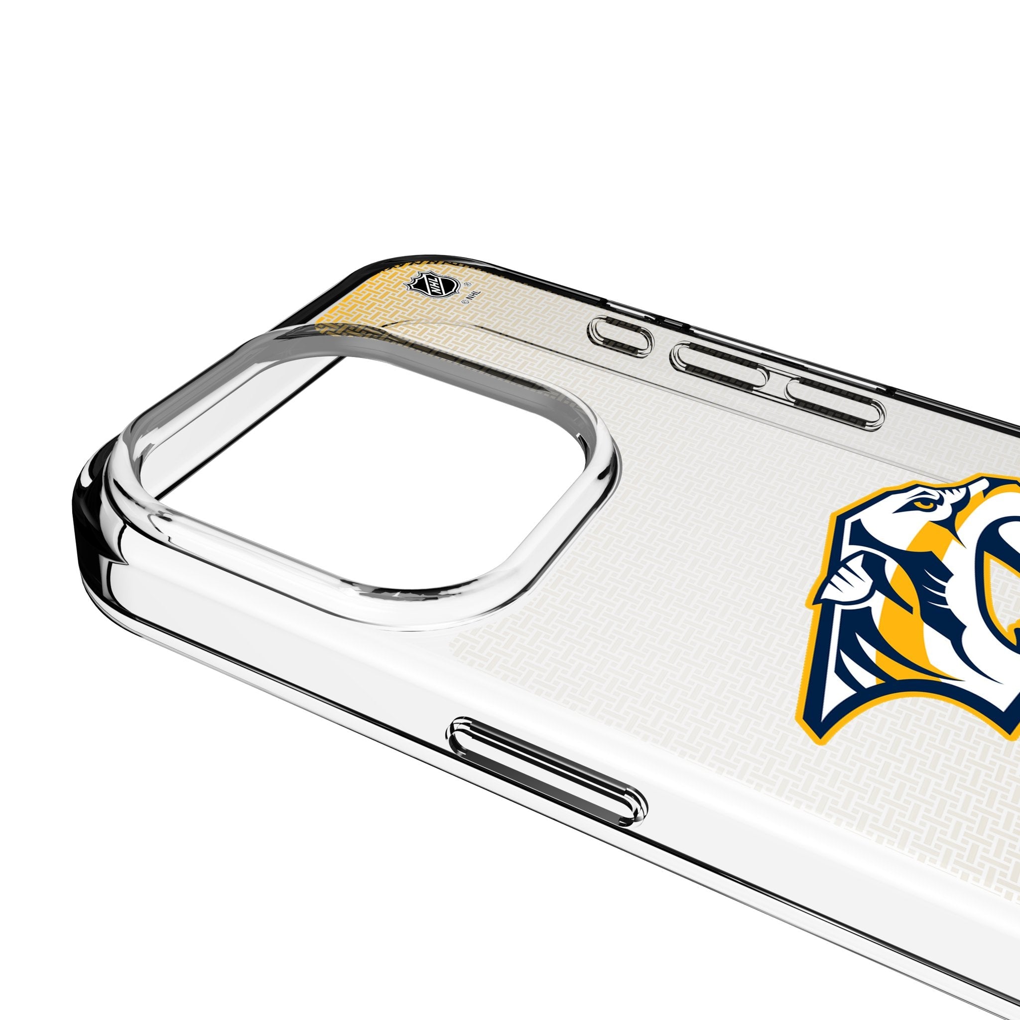 Nashville Predators Linen Clear Phone Case for Apple iPhone 3