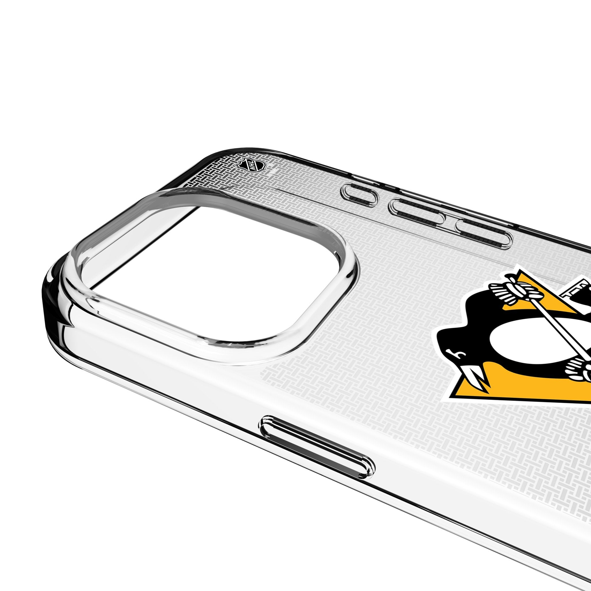 Pittsburgh Penguins Linen Clear Phone Case for Apple iPhone 3