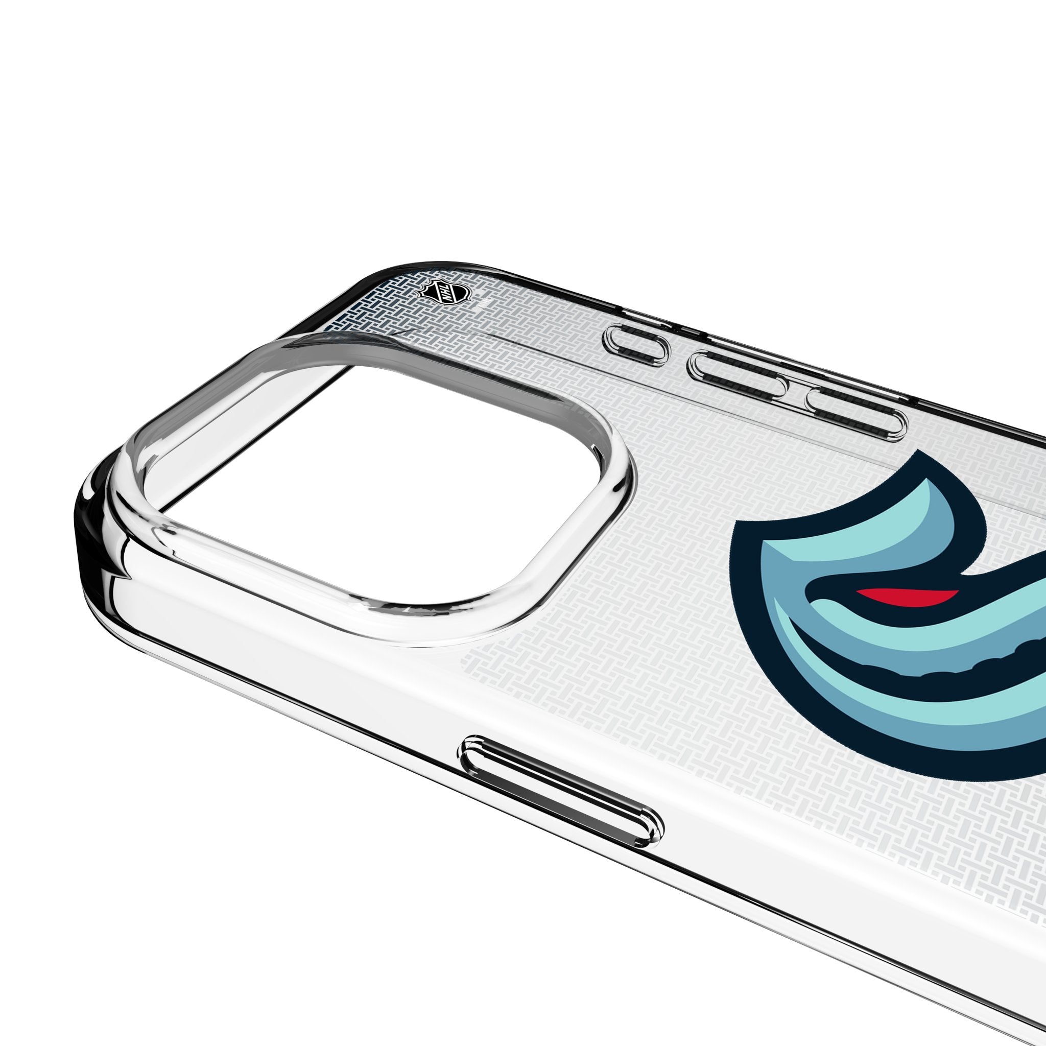 Seattle Kraken Linen Clear Phone Case for Apple iPhone 3