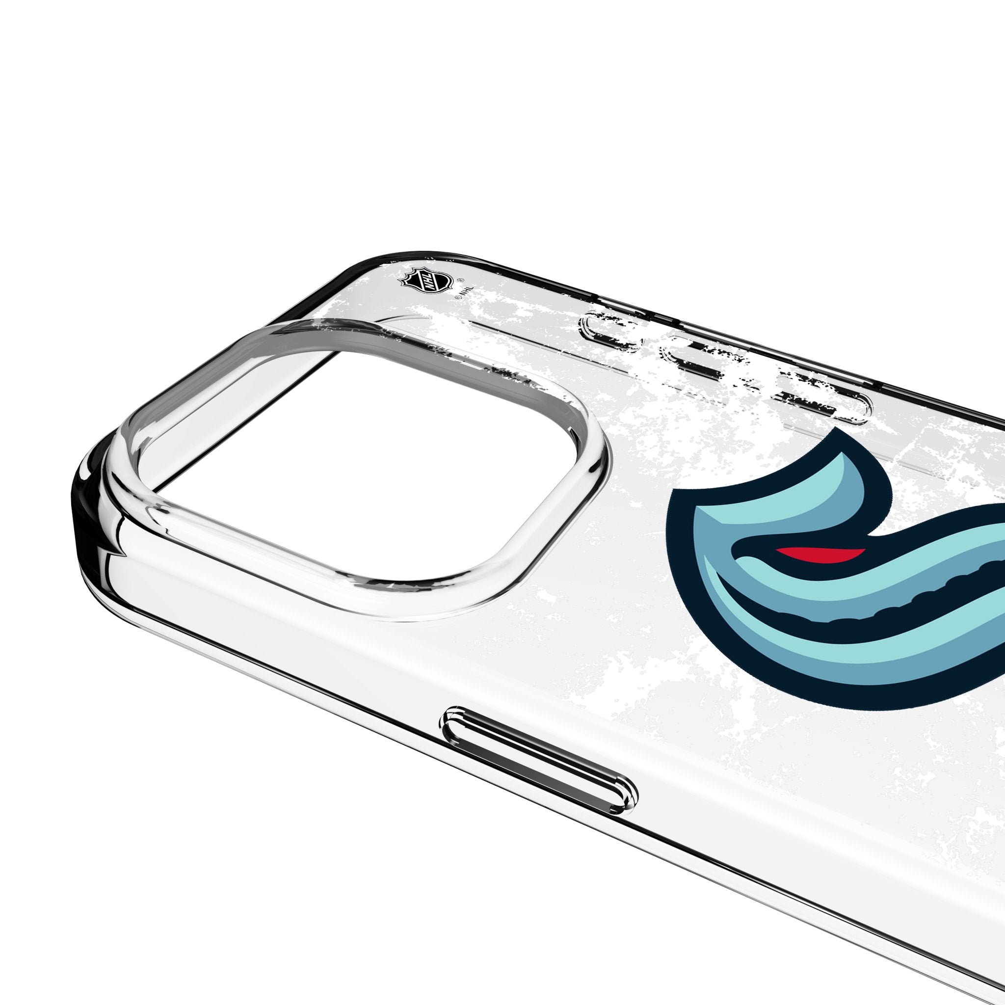 Seattle Kraken Ice Stripe Clear Phone Case for Apple iPhone 3