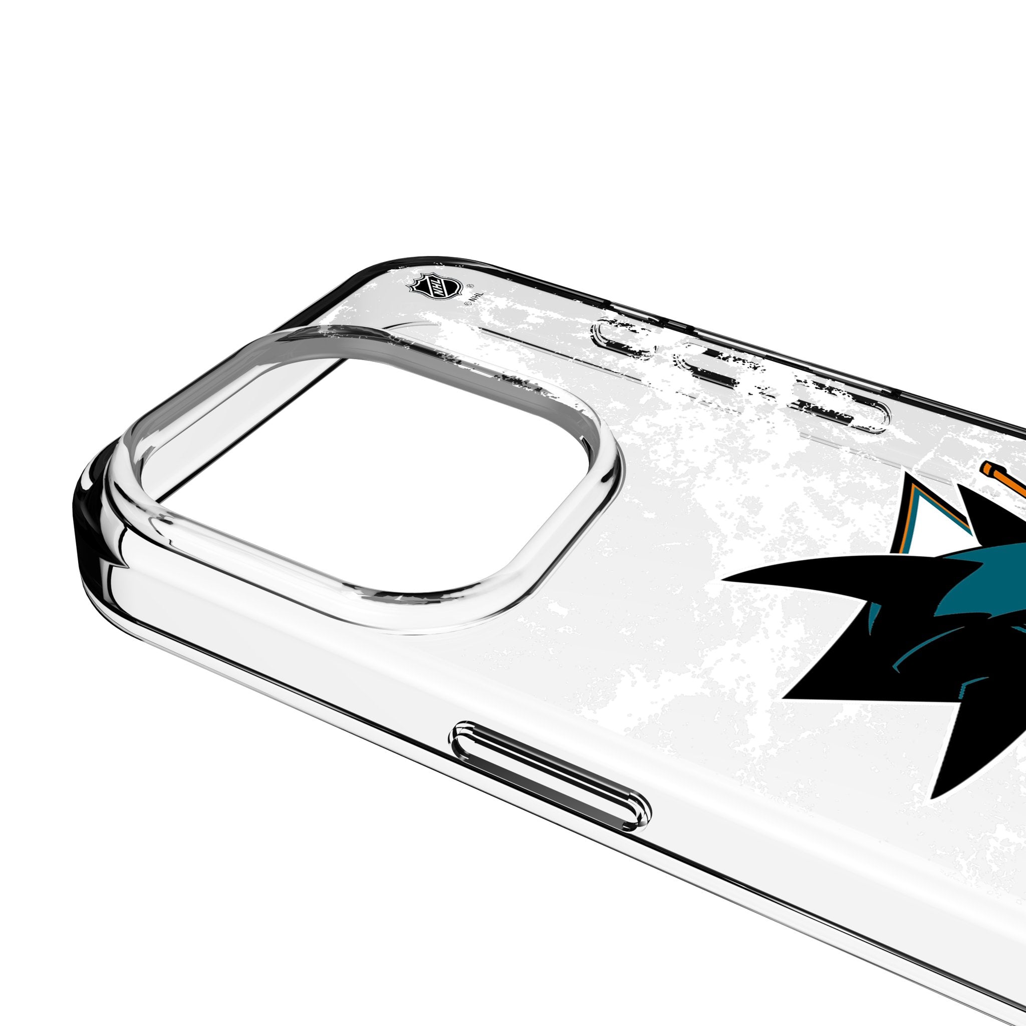 San Jose Sharks Ice Stripe Clear Phone Case for Apple iPhone 3