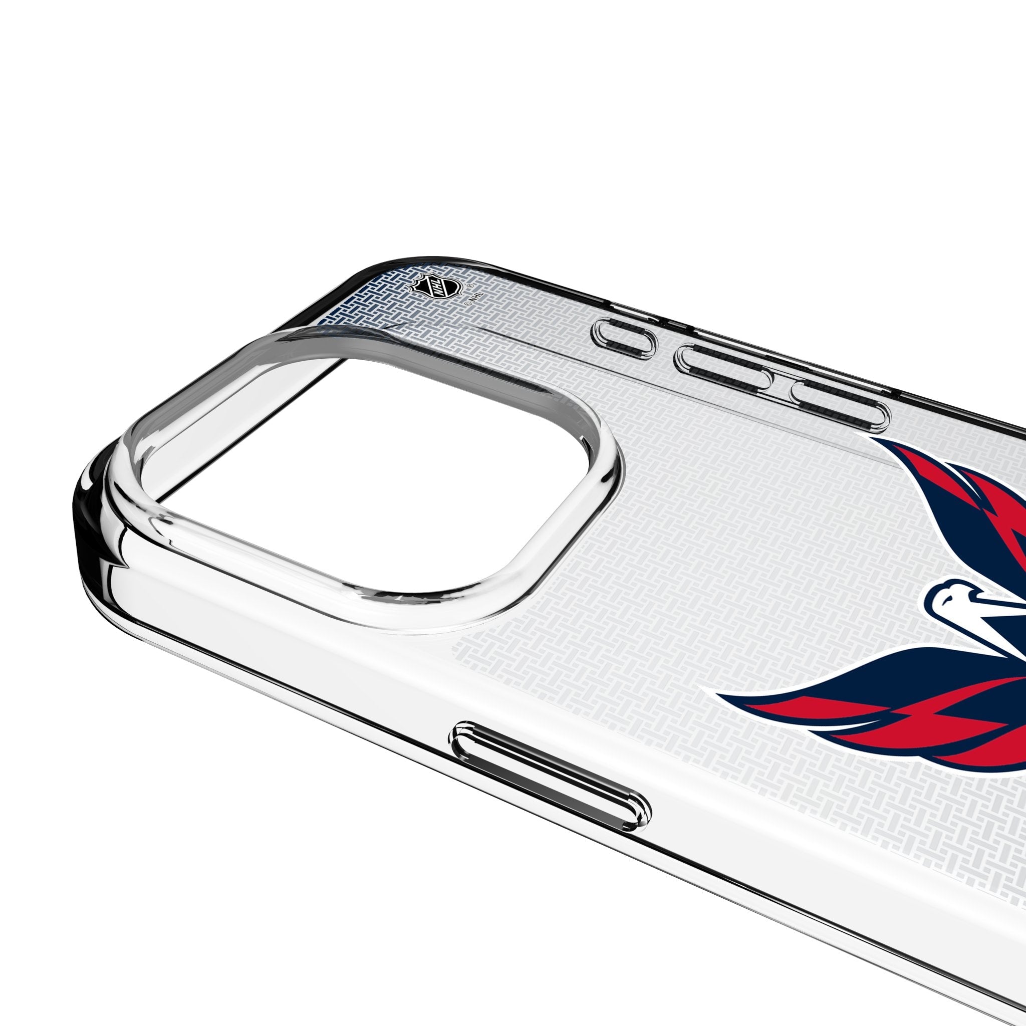 Washington Capitals Linen Clear Phone Case for Apple iPhone 3