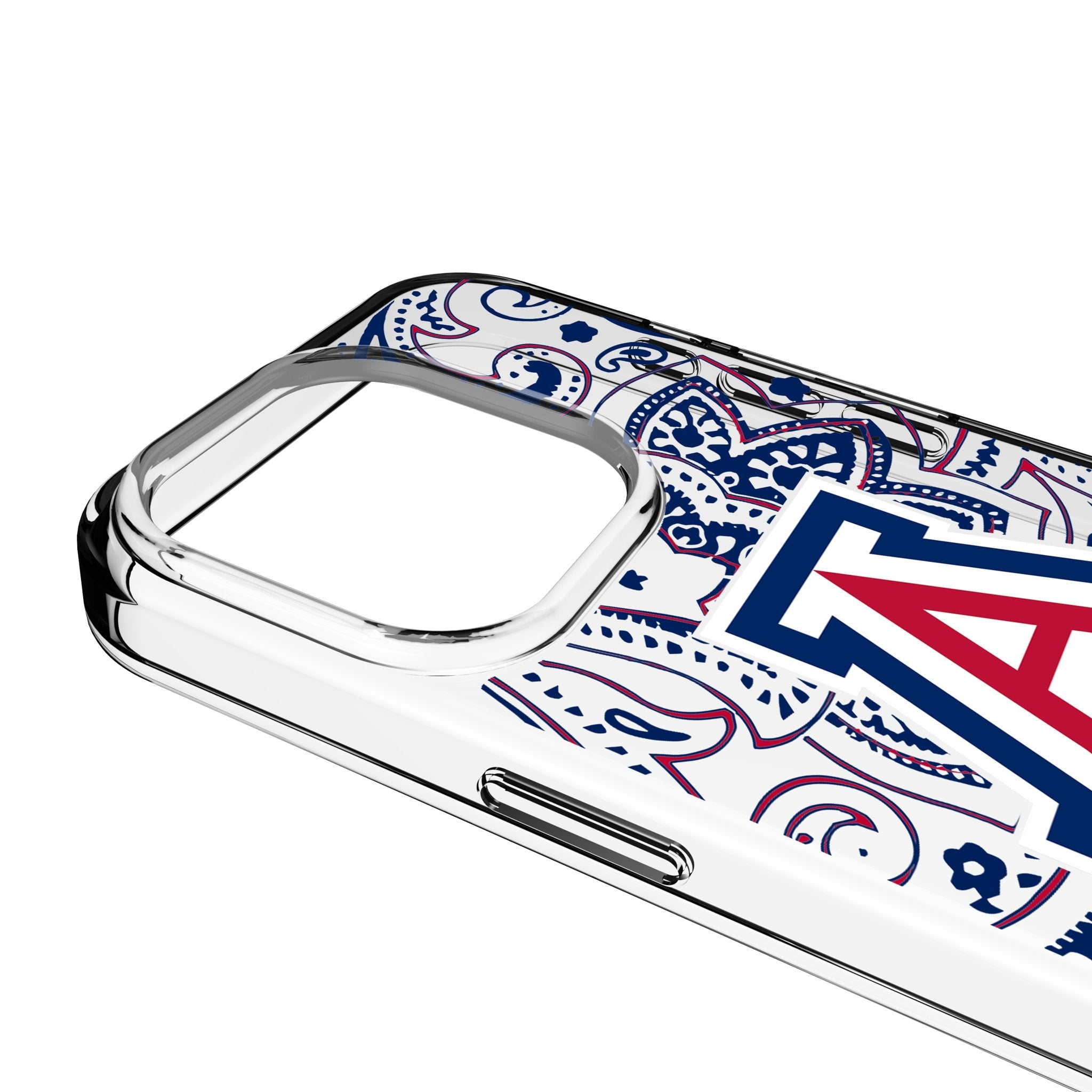 University of Arizona Wildcats Paisley Clear Phone Case for Apple iPhone 3