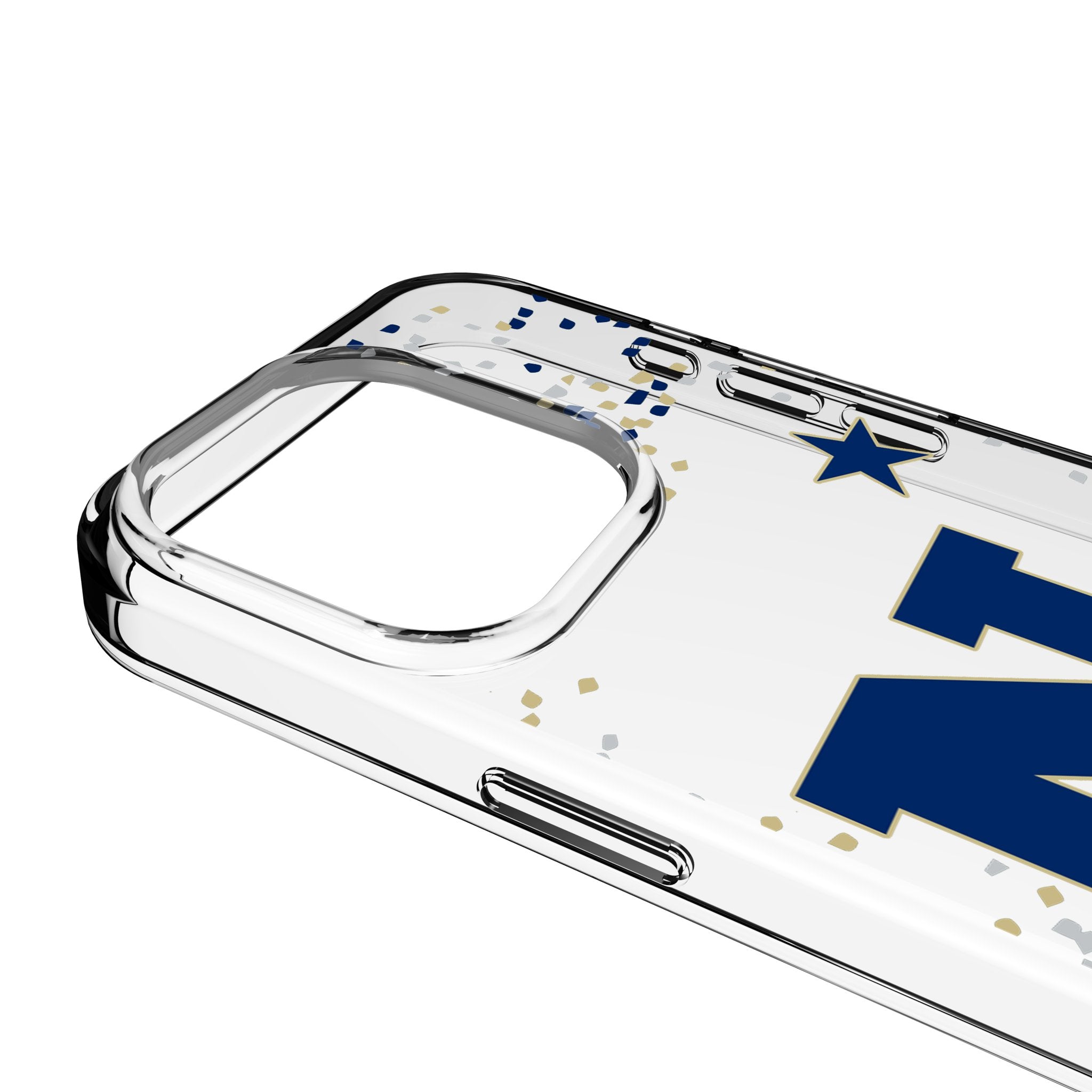 United State Naval Academy Midshipmen Confetti Clear Phone Case for Apple iPhone 3