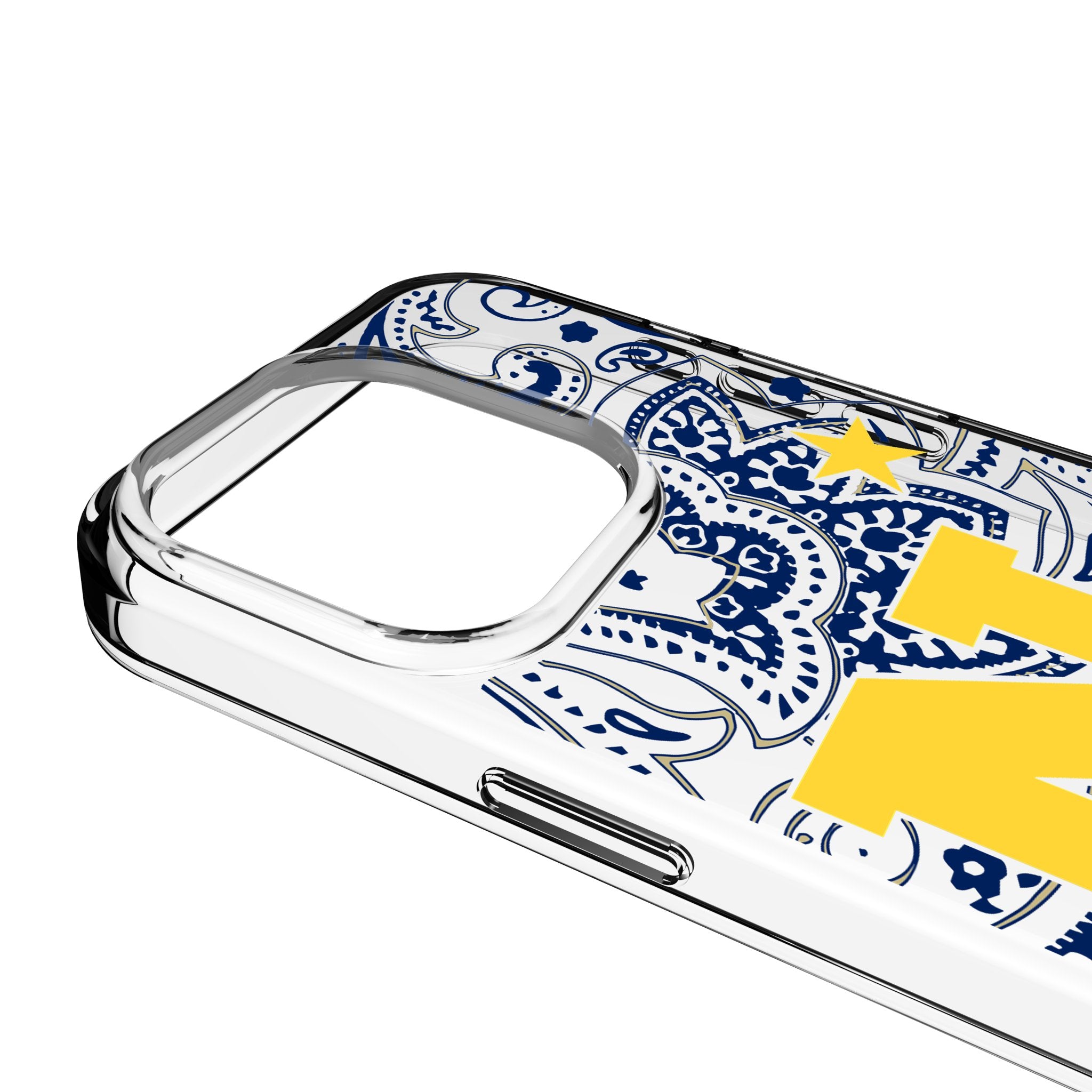United State Naval Academy Midshipmen Paisley Clear Phone Case for Apple iPhone 3