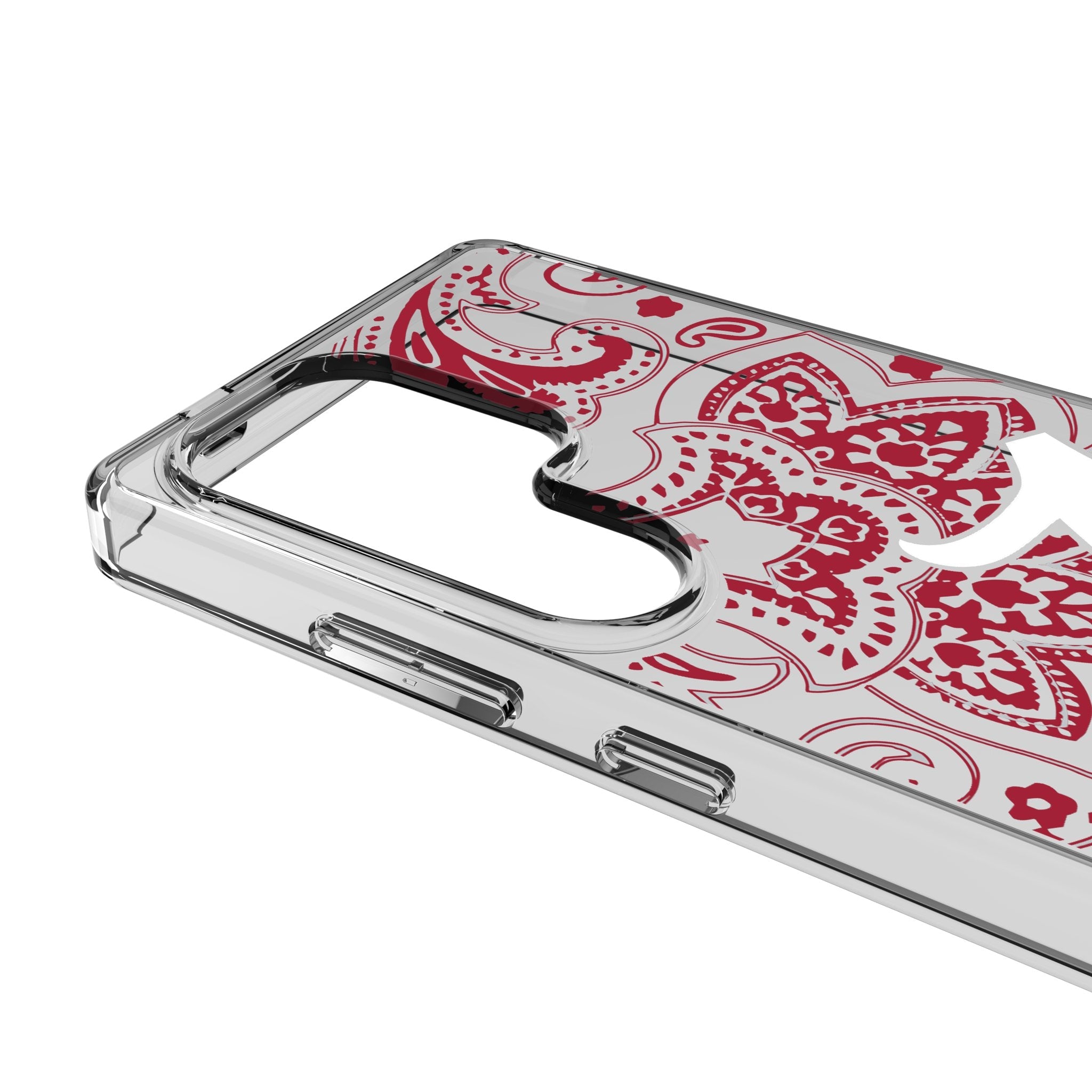 University of Alabama Crimson Tide Script A Paisley Clear Phone Case for Samsung Galaxy 3